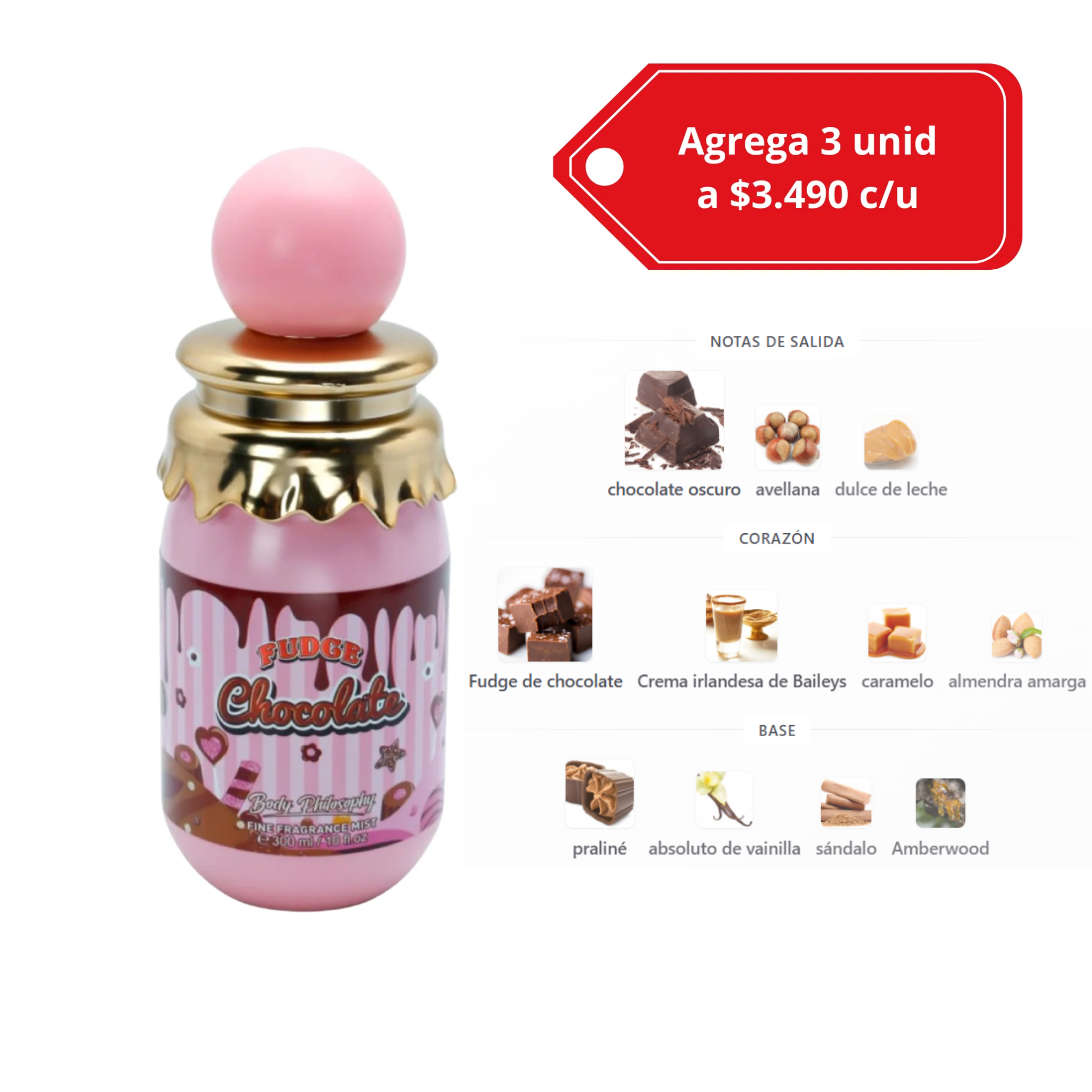 BODY SPLASH alternativo TUBBEES Chocolate 300 ml