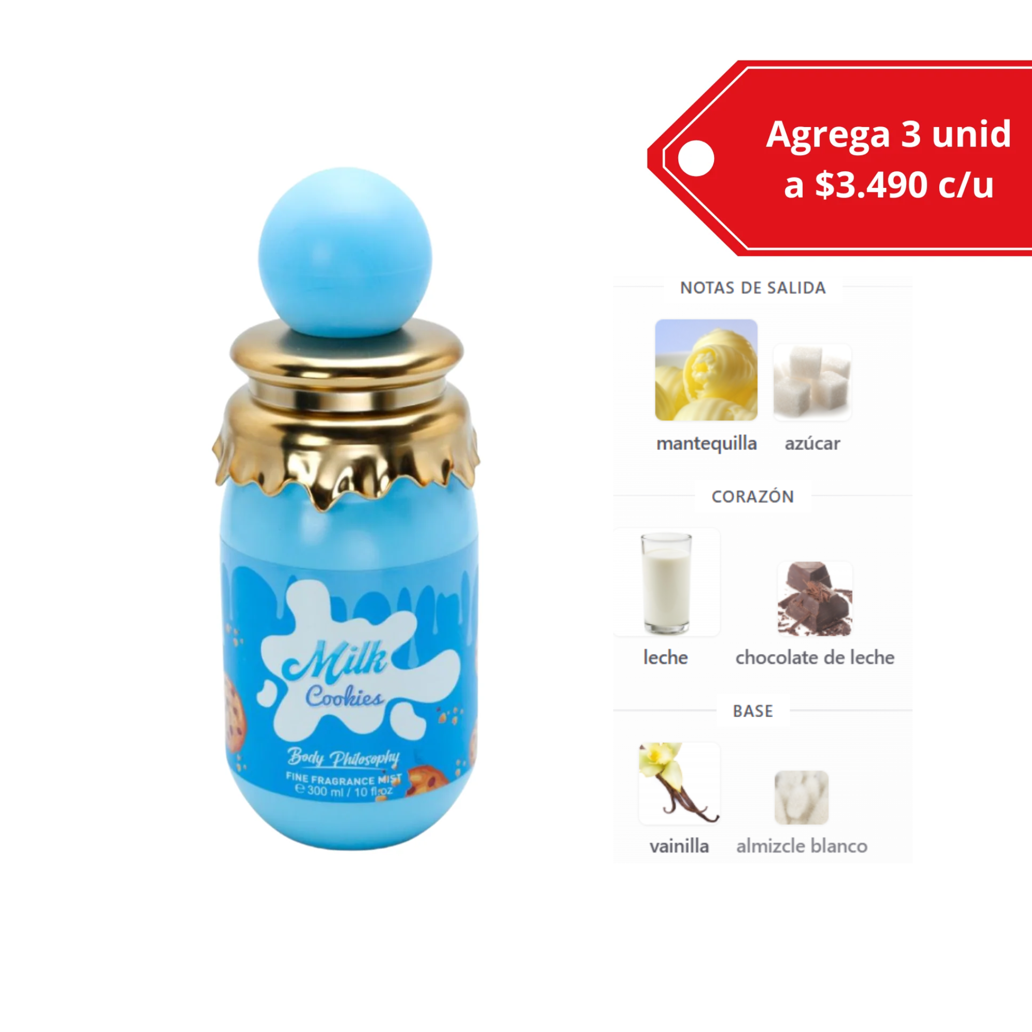 BODY SPLASH alternativo TUBBEES milk Cookies 300 ml