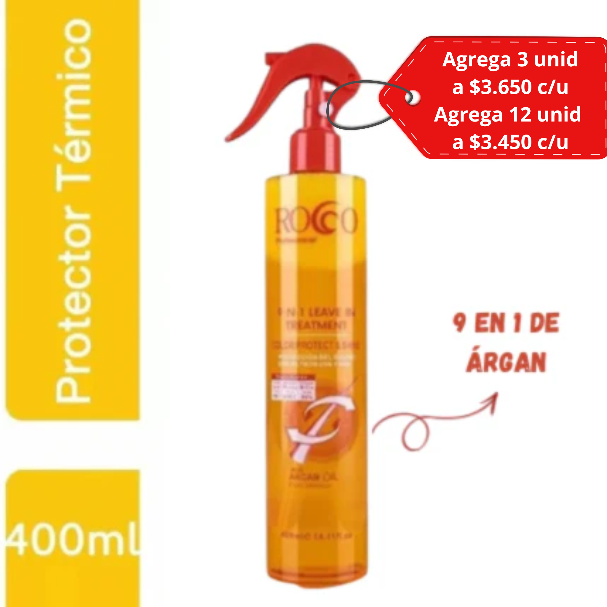 ROCCO Protector Anti-Frizz con Argan Oil Morocco 400ml⭐