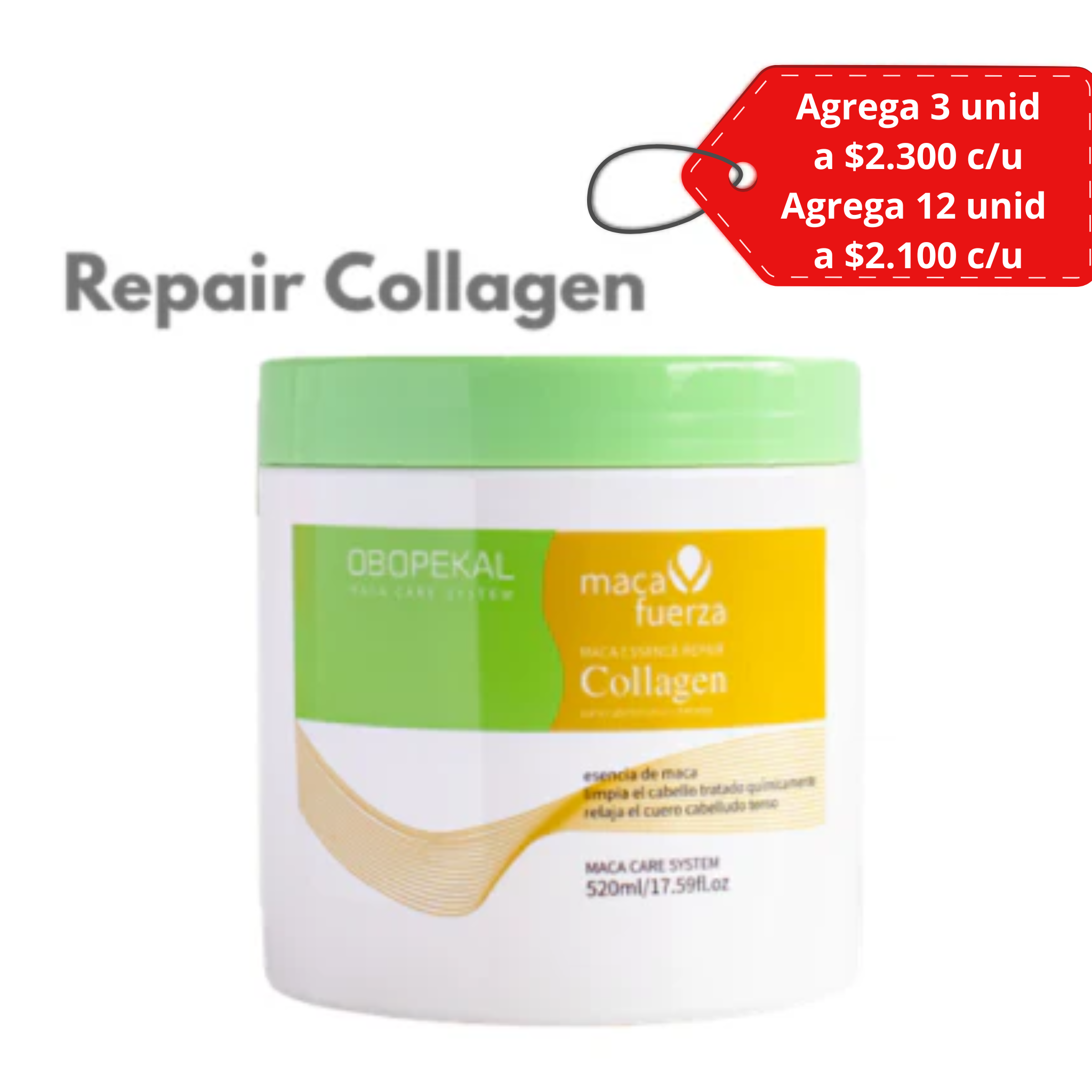 Obopekal Crema Capillar Maca Collagen 520ml