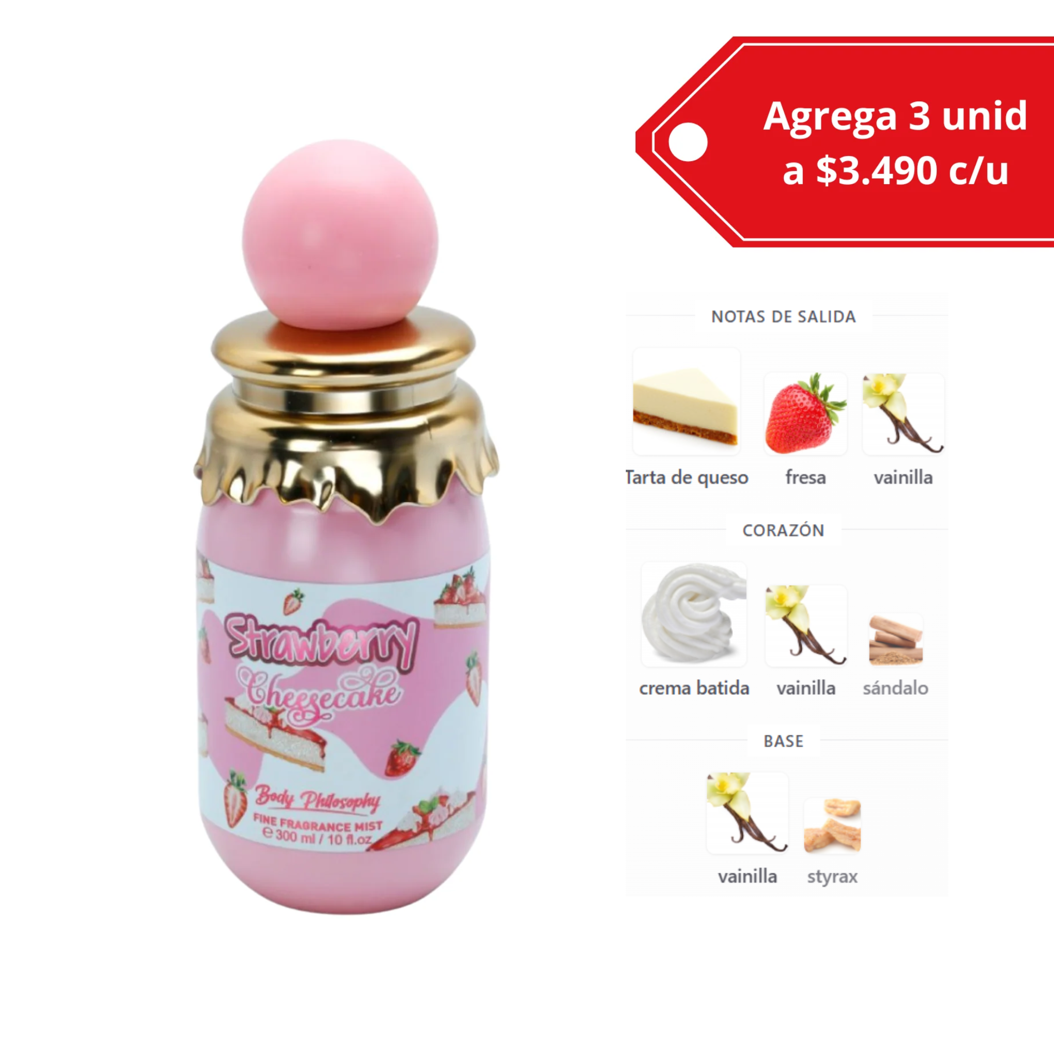 BODY SPLASH alternativo TUBBEES cheescake fresas 300 ml