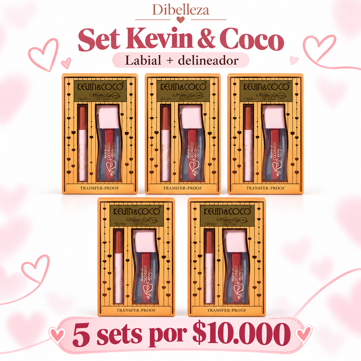 Box 5 set LipCombos Kevin&Coco