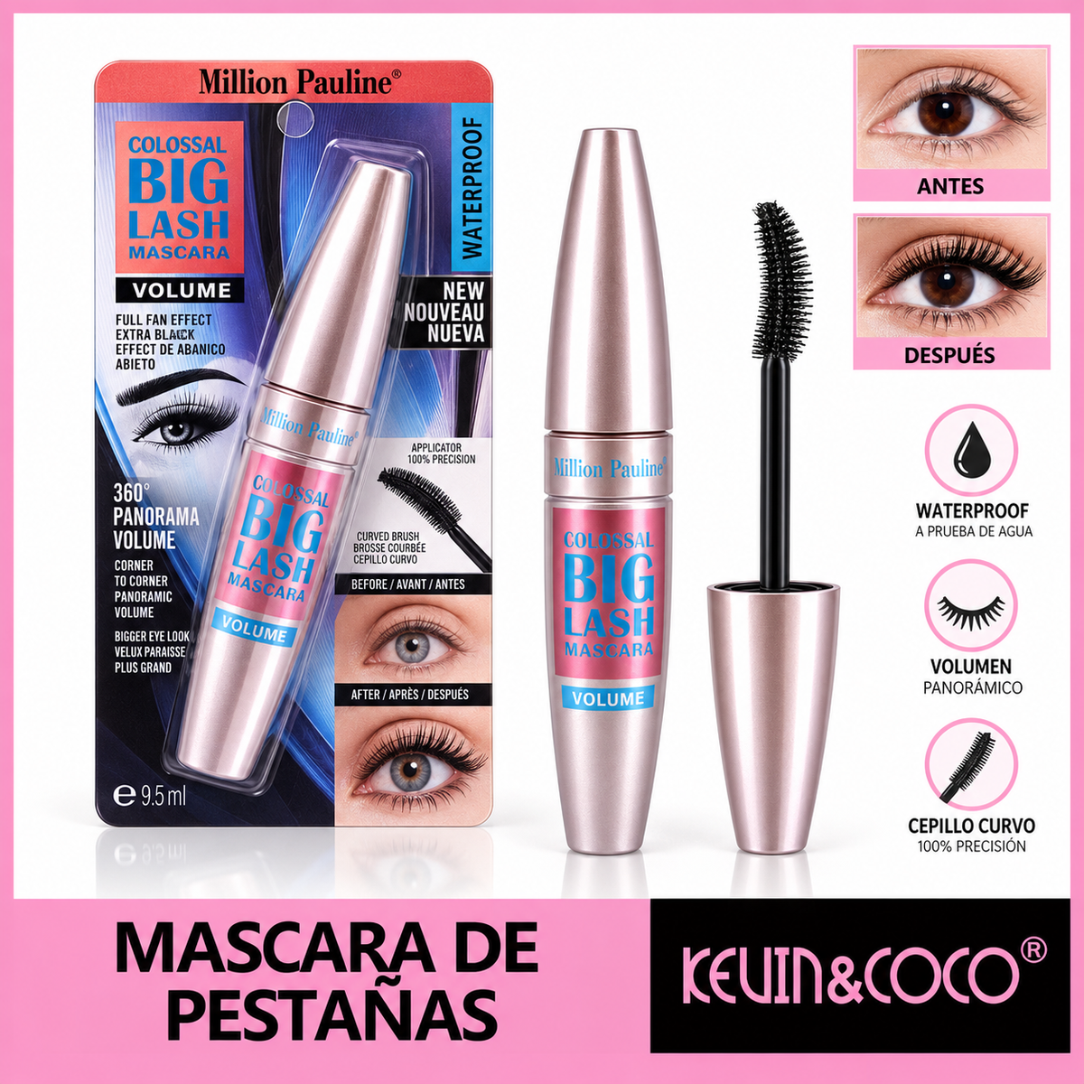 Máscara de pestañas tipo Maybelline