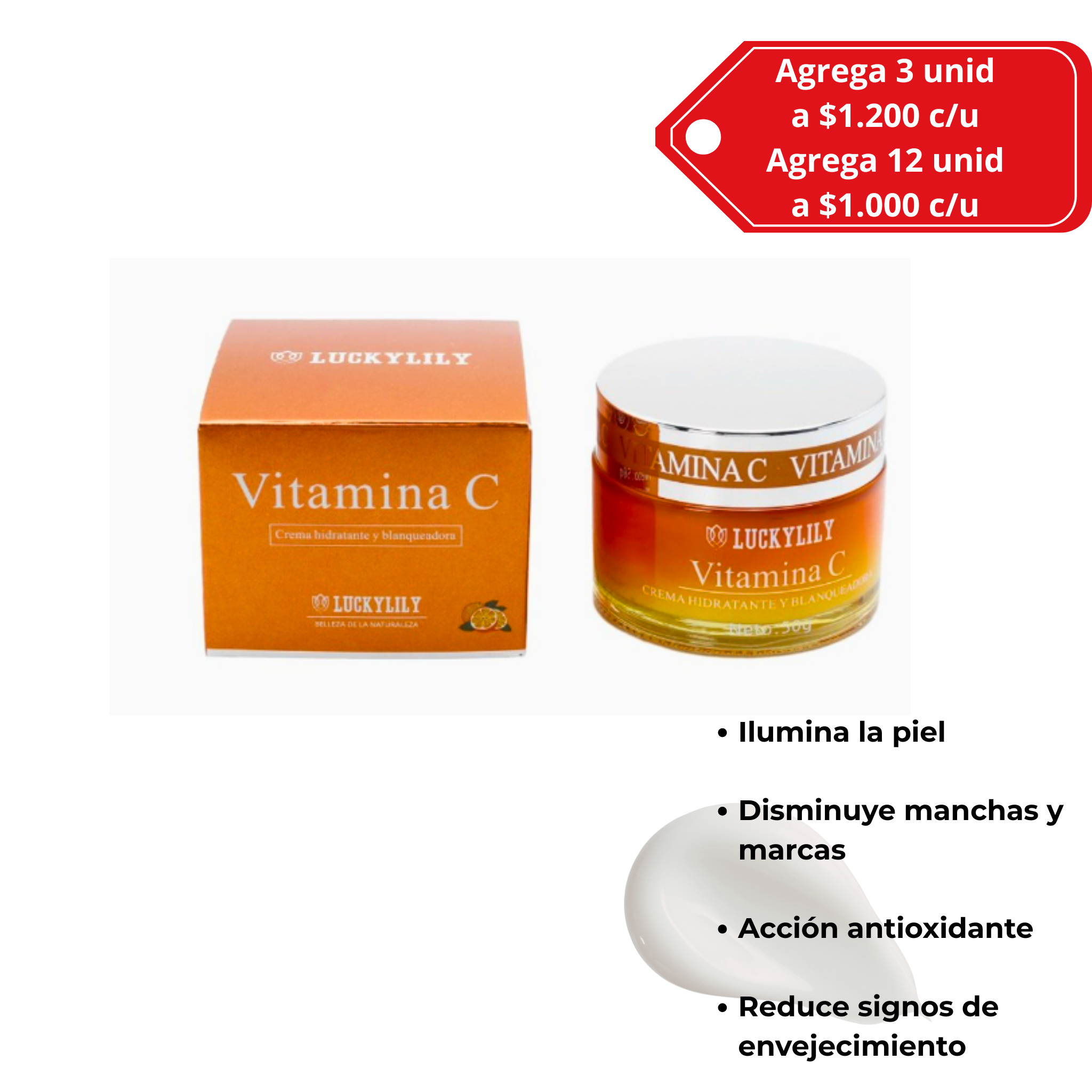 Crema Facial de Vitamina c 50 g