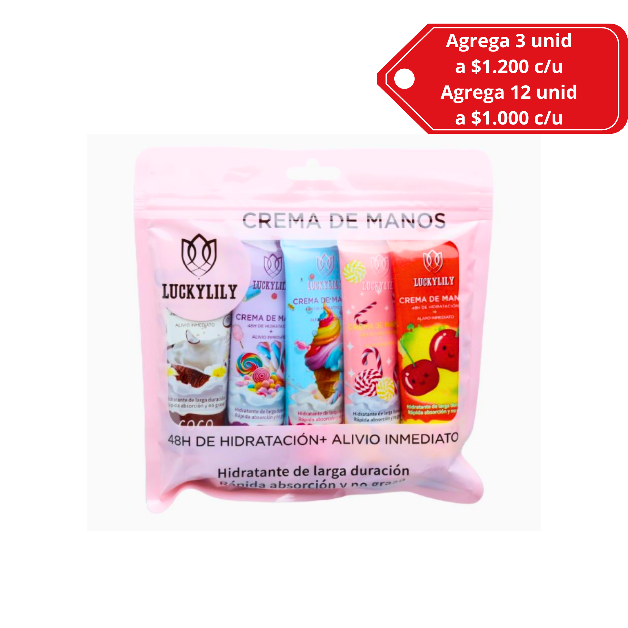 Set de 5 cremas de manos