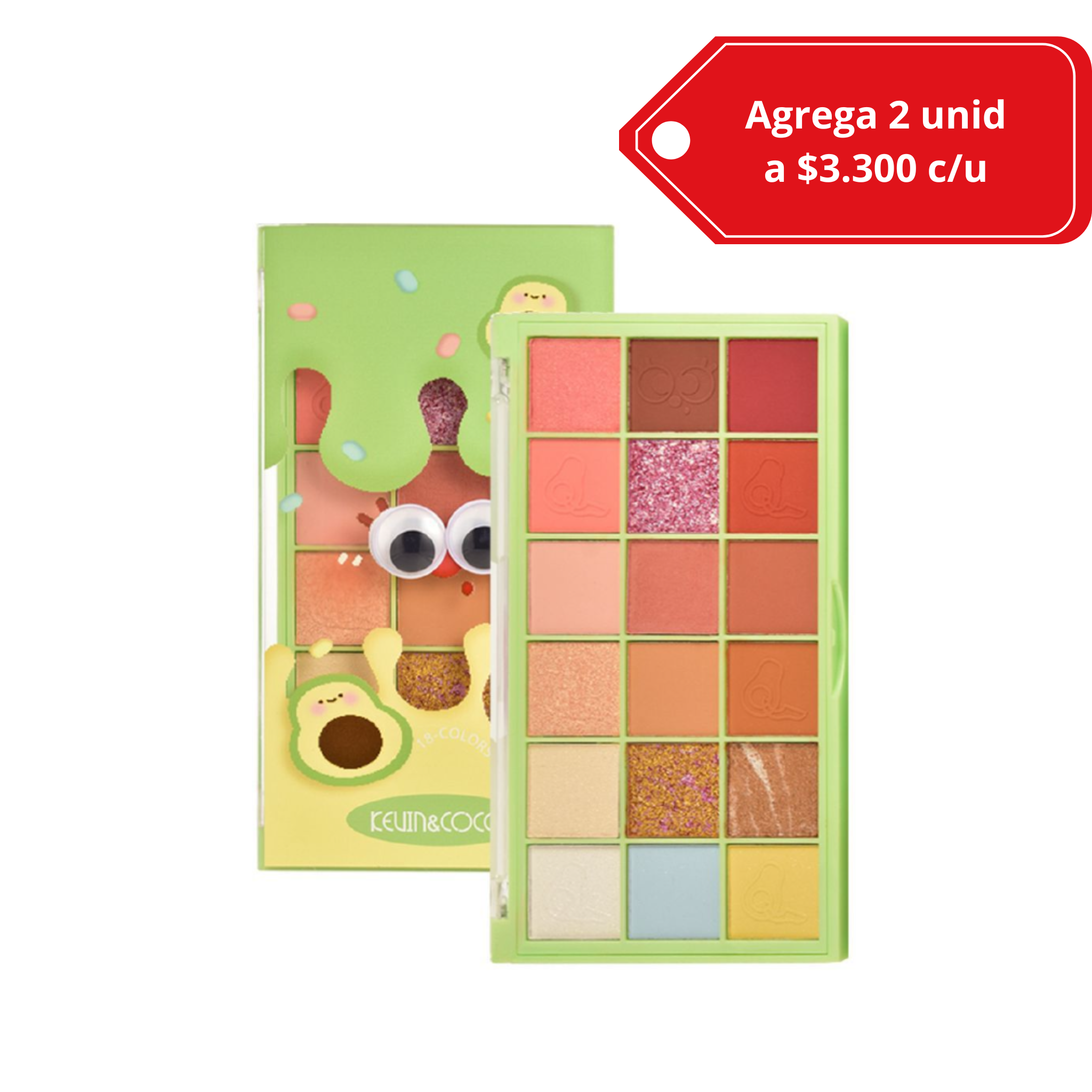 Kevin & Coco- Paletas de Sombras de ojos 18 colores