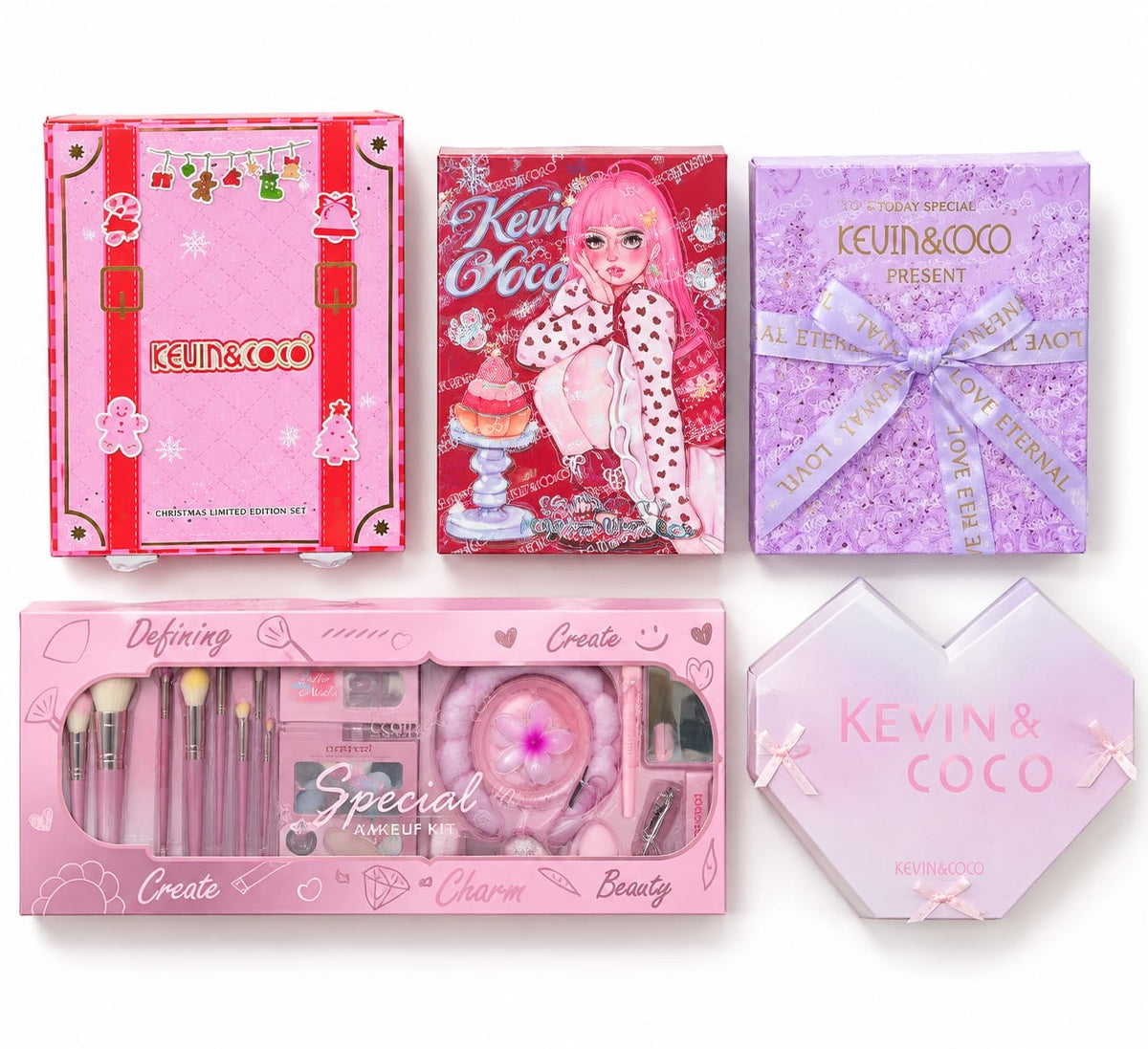 Box de calendarios+ maletas+ kit grandes de maquillaje y accesorios