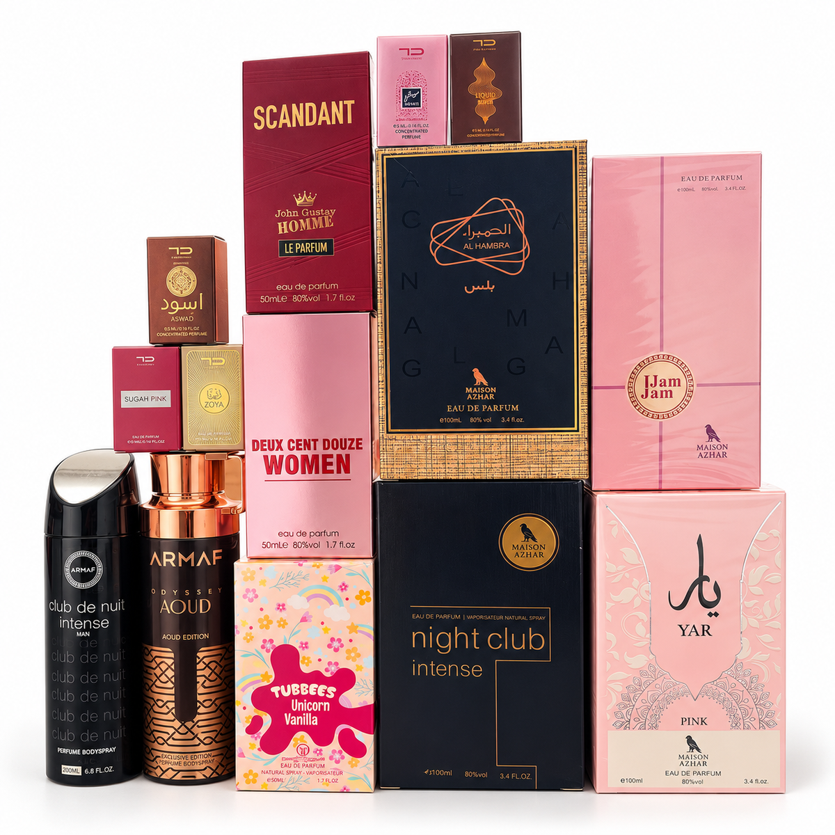 Box 14 perfumes originales de marcas de dubai