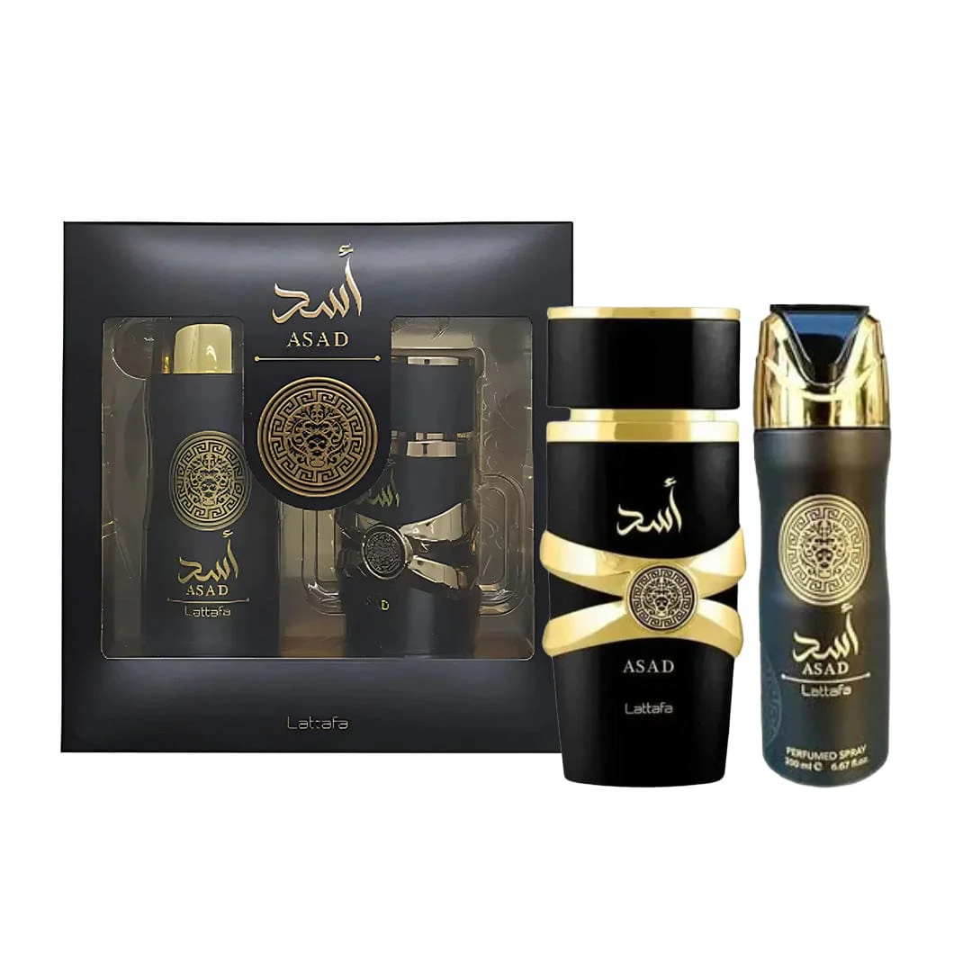 Set estuche Asad Lattafa perfume + desodorante
