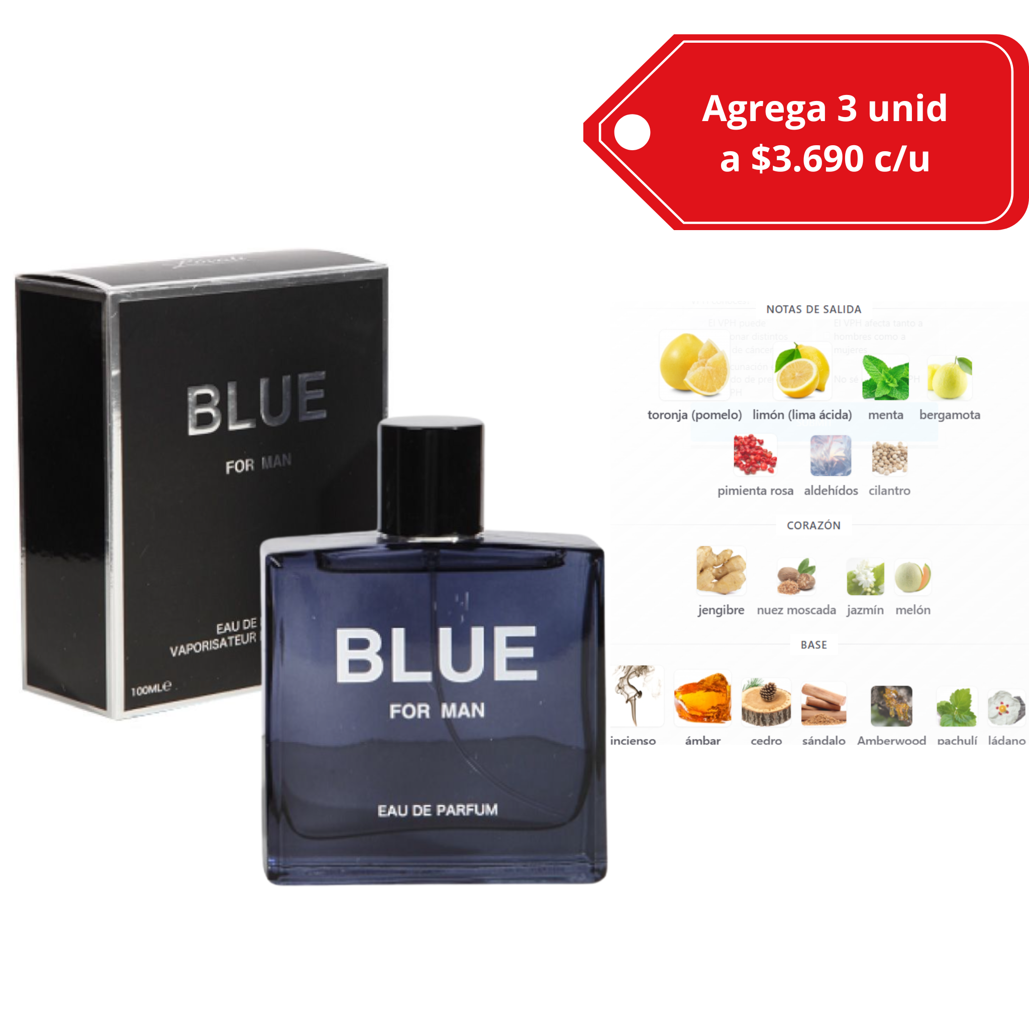 Bleu de Ch4nel Eau de Parfum Ch4nel para Hombres alternativo