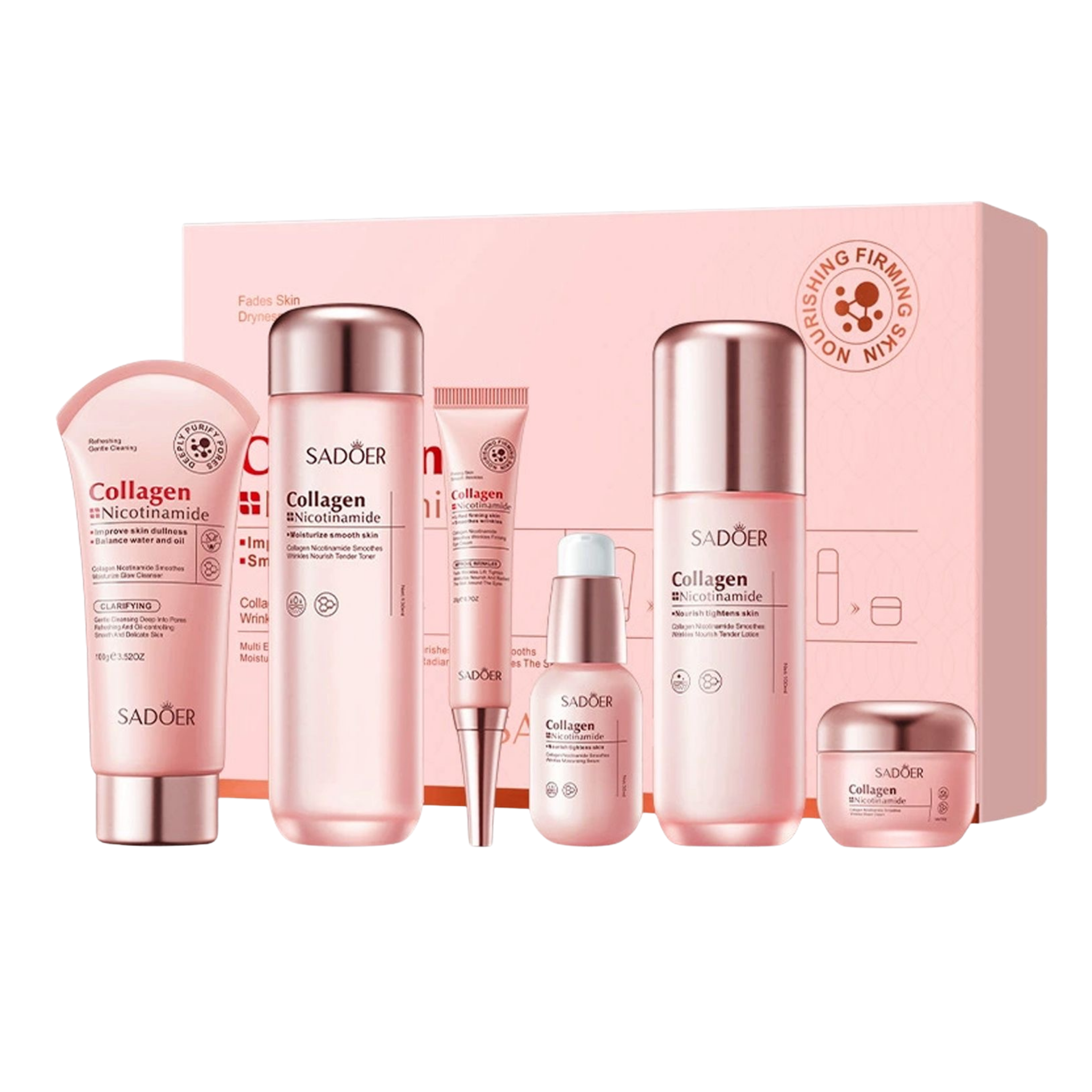 Set de skincare 6 piezas Colageno