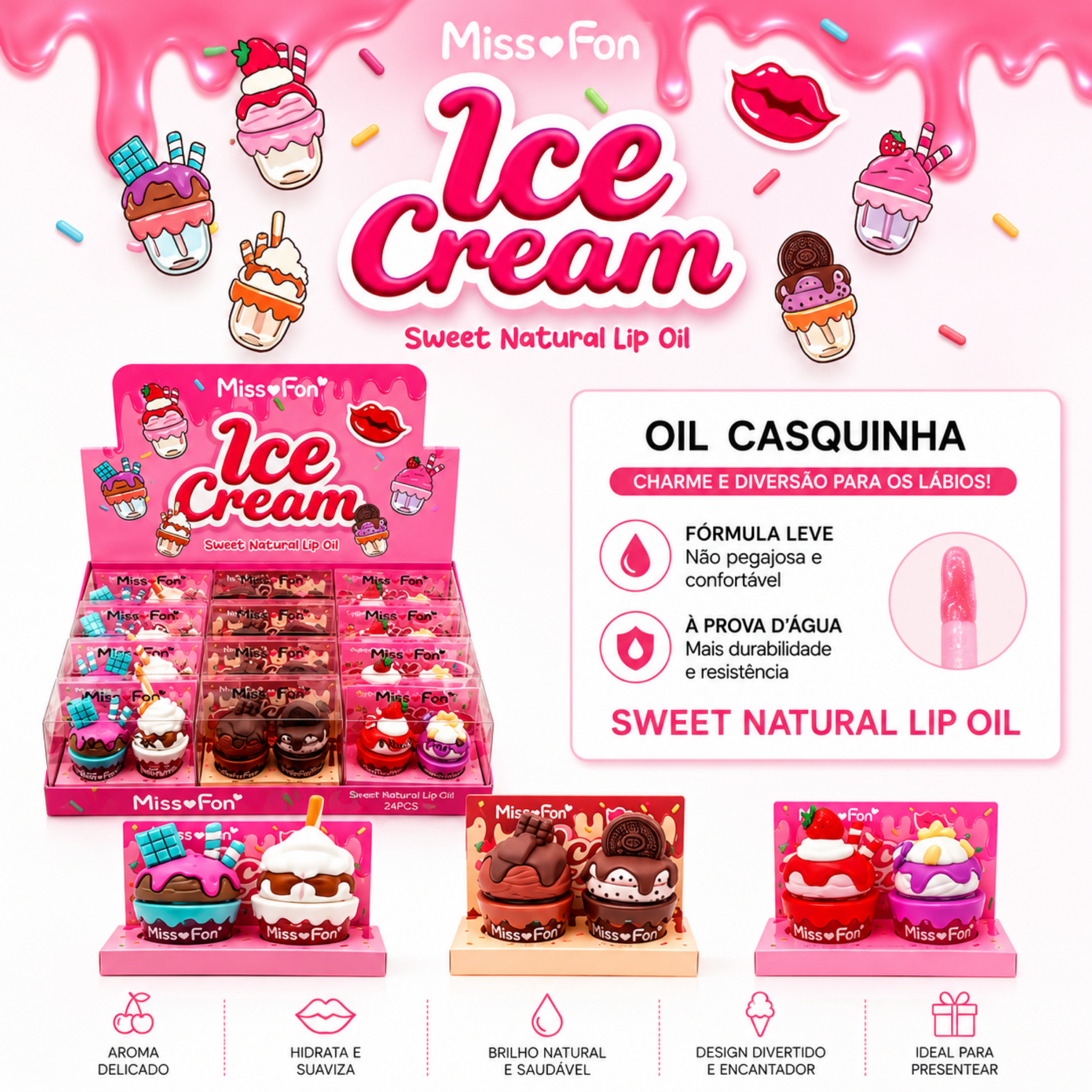 Set de 2 Gloss Brillo labial tipo Give Me Gourmand