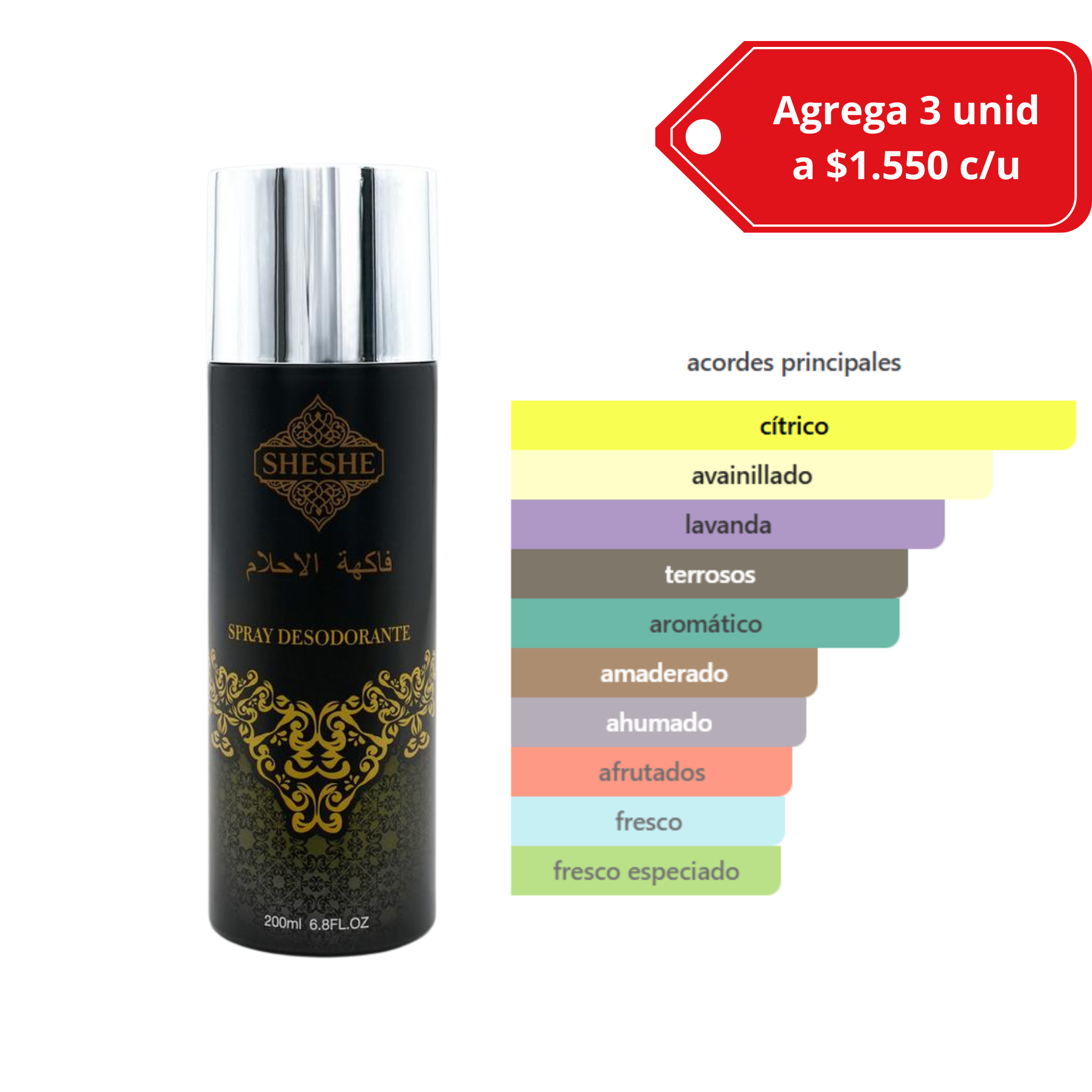 Spray Desodorante 200 ml Tipo Paco R.