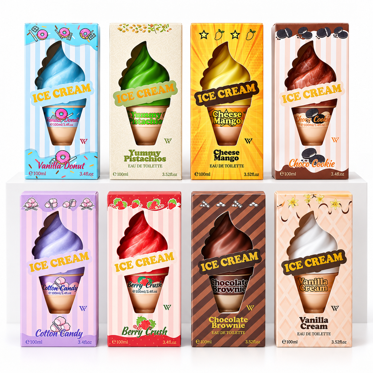 Box 8 perfumes ice cream mujer surtidos