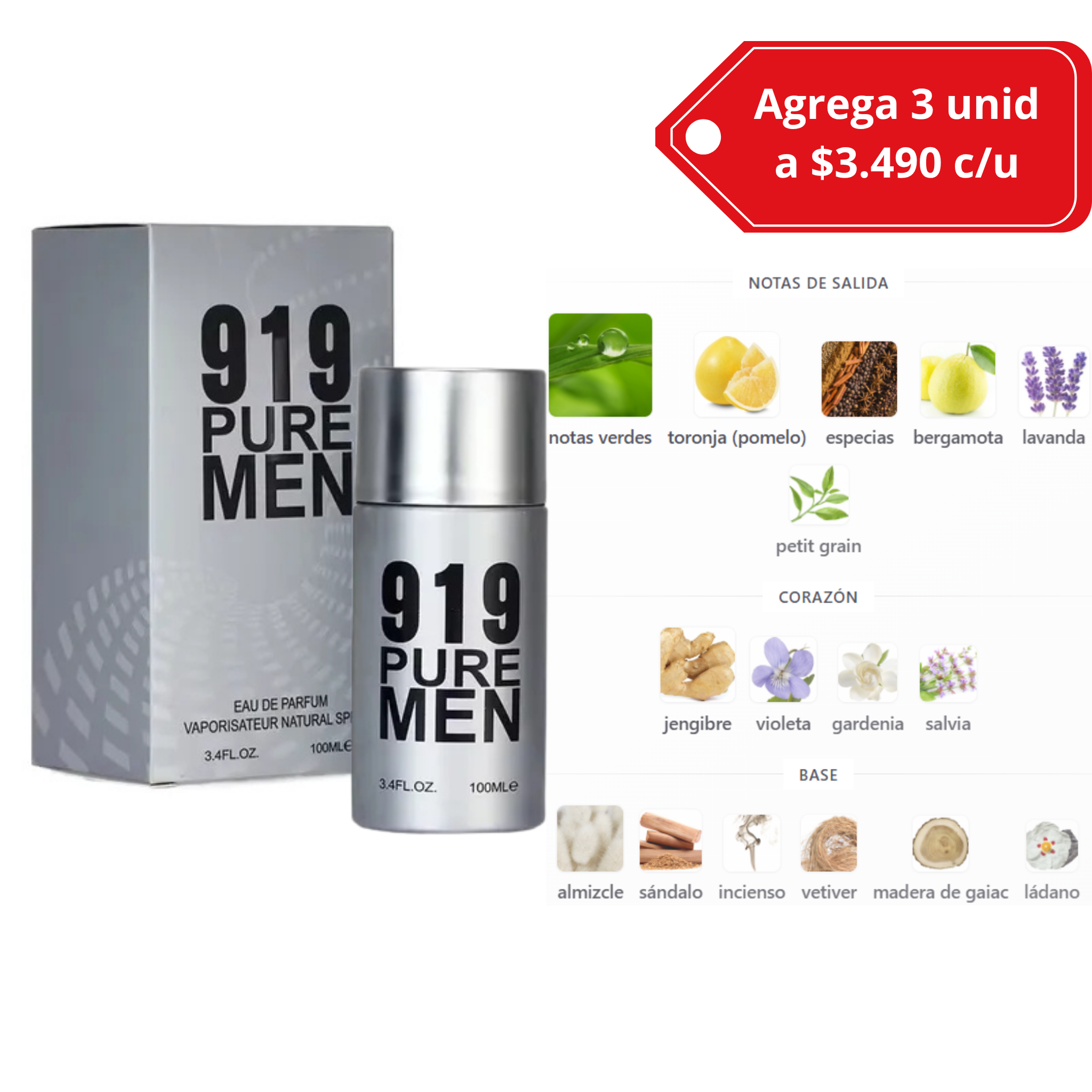 2 1 2 Men CAR0LINA HERRER. Alternativo 100 ml