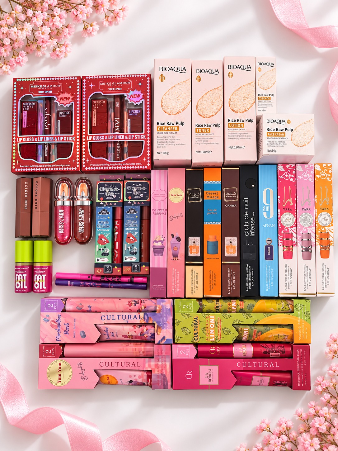 Box perfumes + Skincare + Makeup