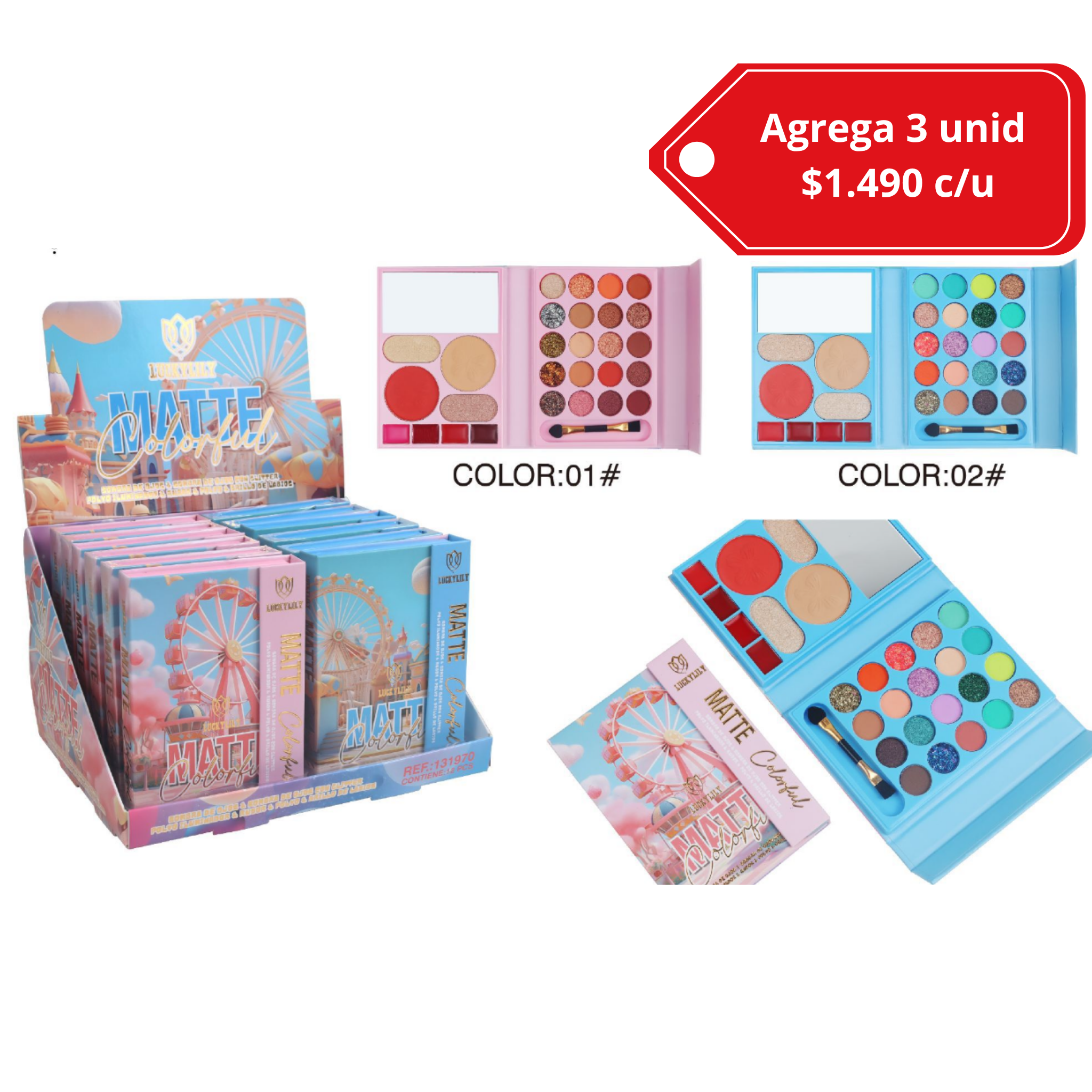 Paleta de sombras de libro
