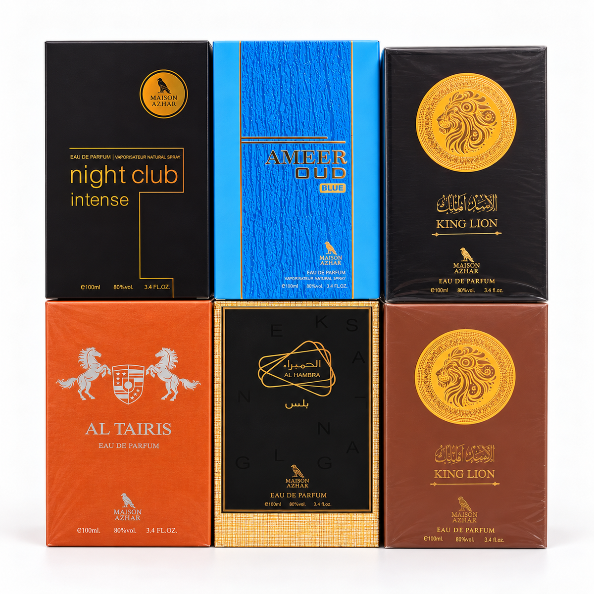 Box 6 perfumes Maison azhar hombres