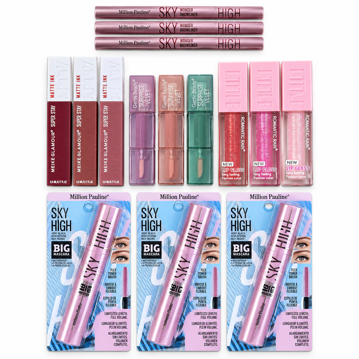 Box dupe Maybelline 15 unid