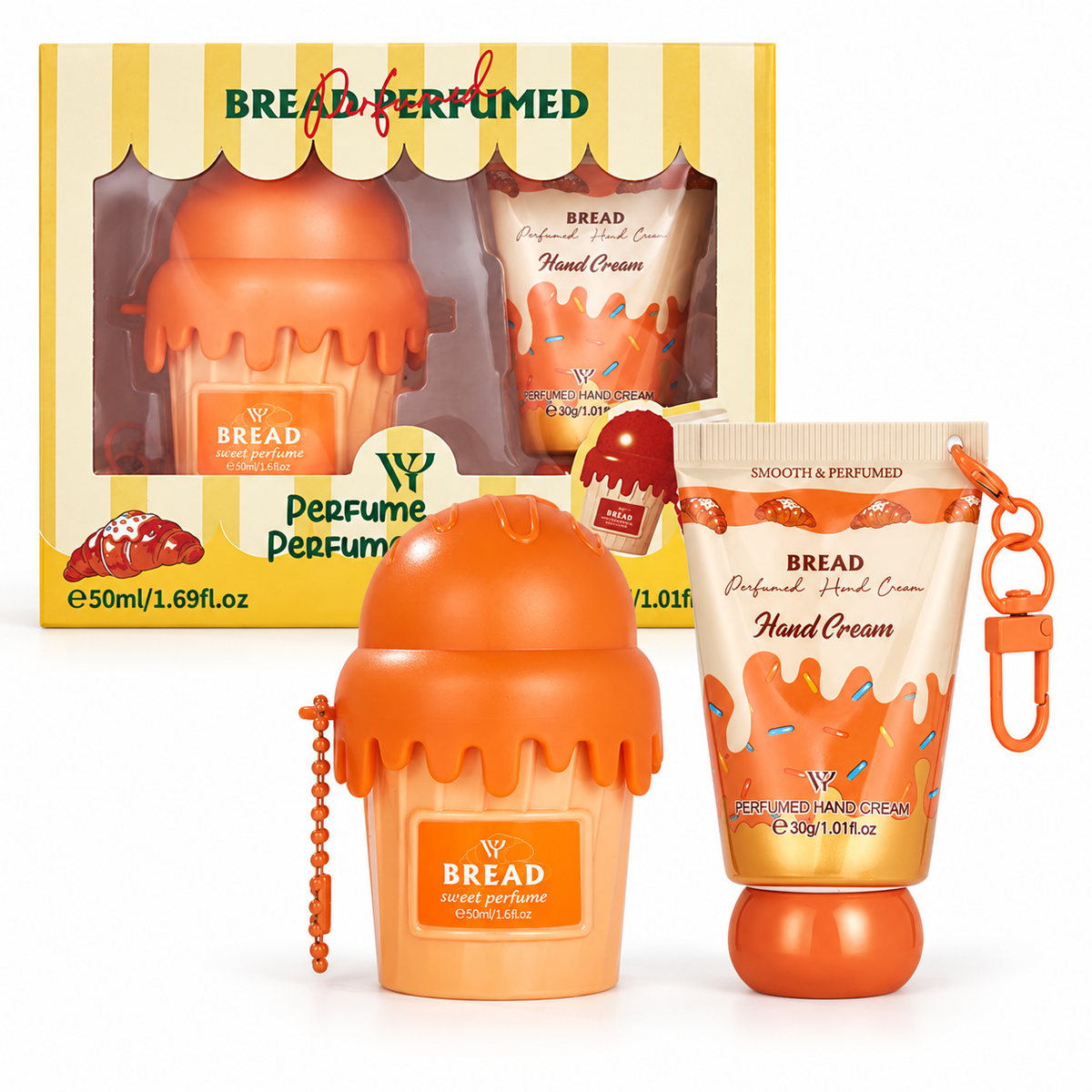 Set perfume Ice Cream Bread + crema de manos llavero