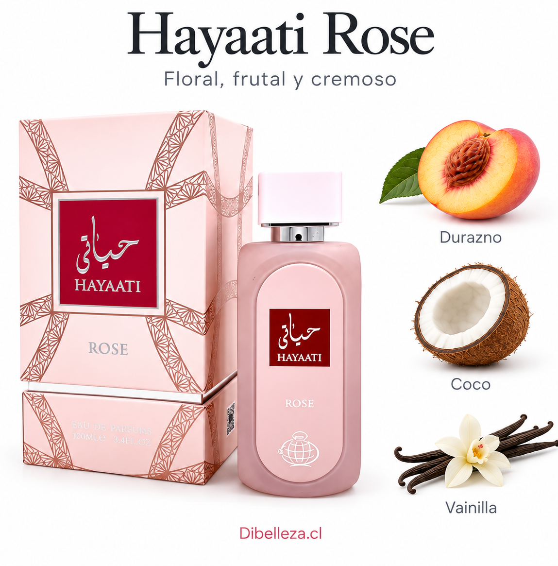 Perfume Hayaati Rose Lattafa 100 ml