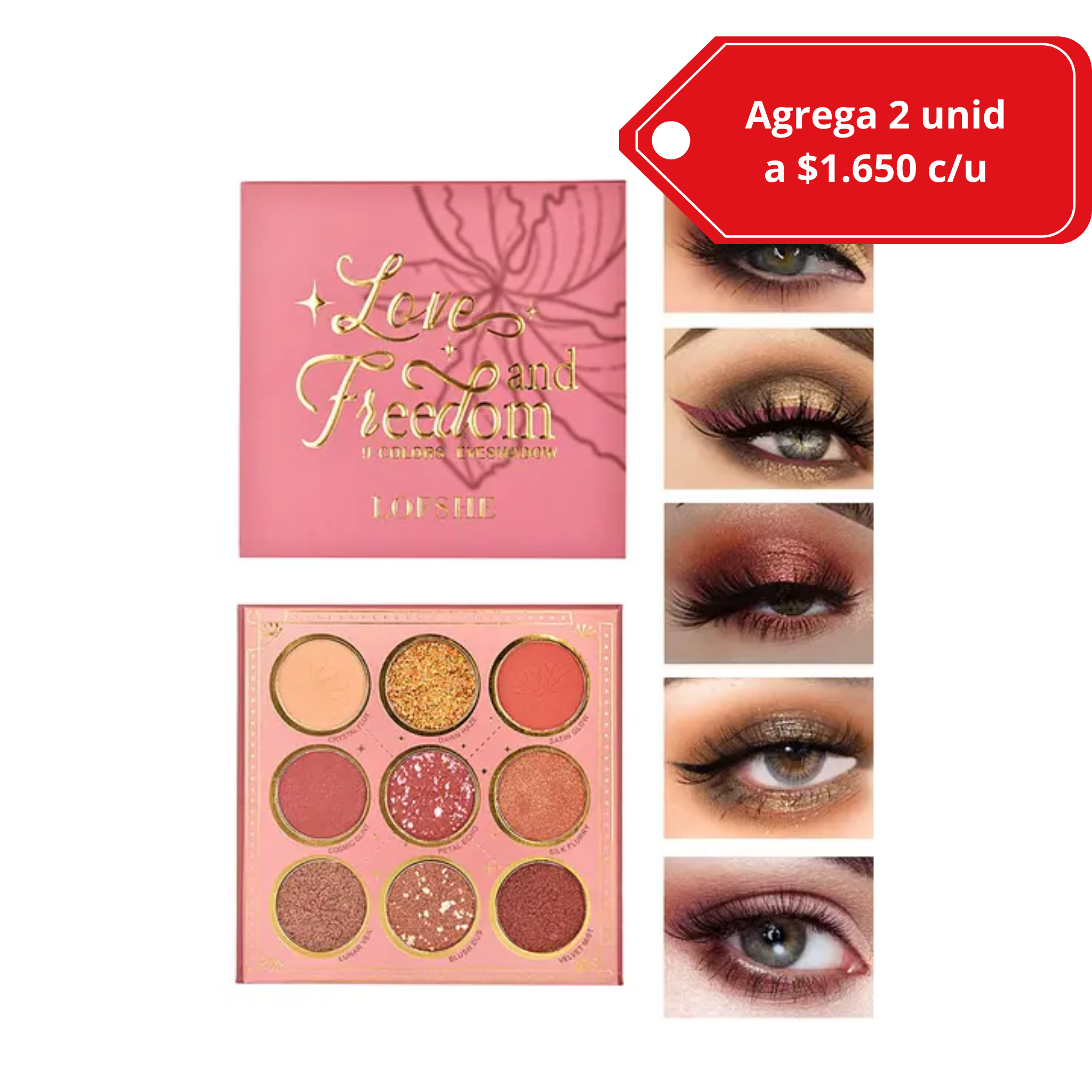 Paleta de sombras | sombra de ojos 9 colores Lofshe