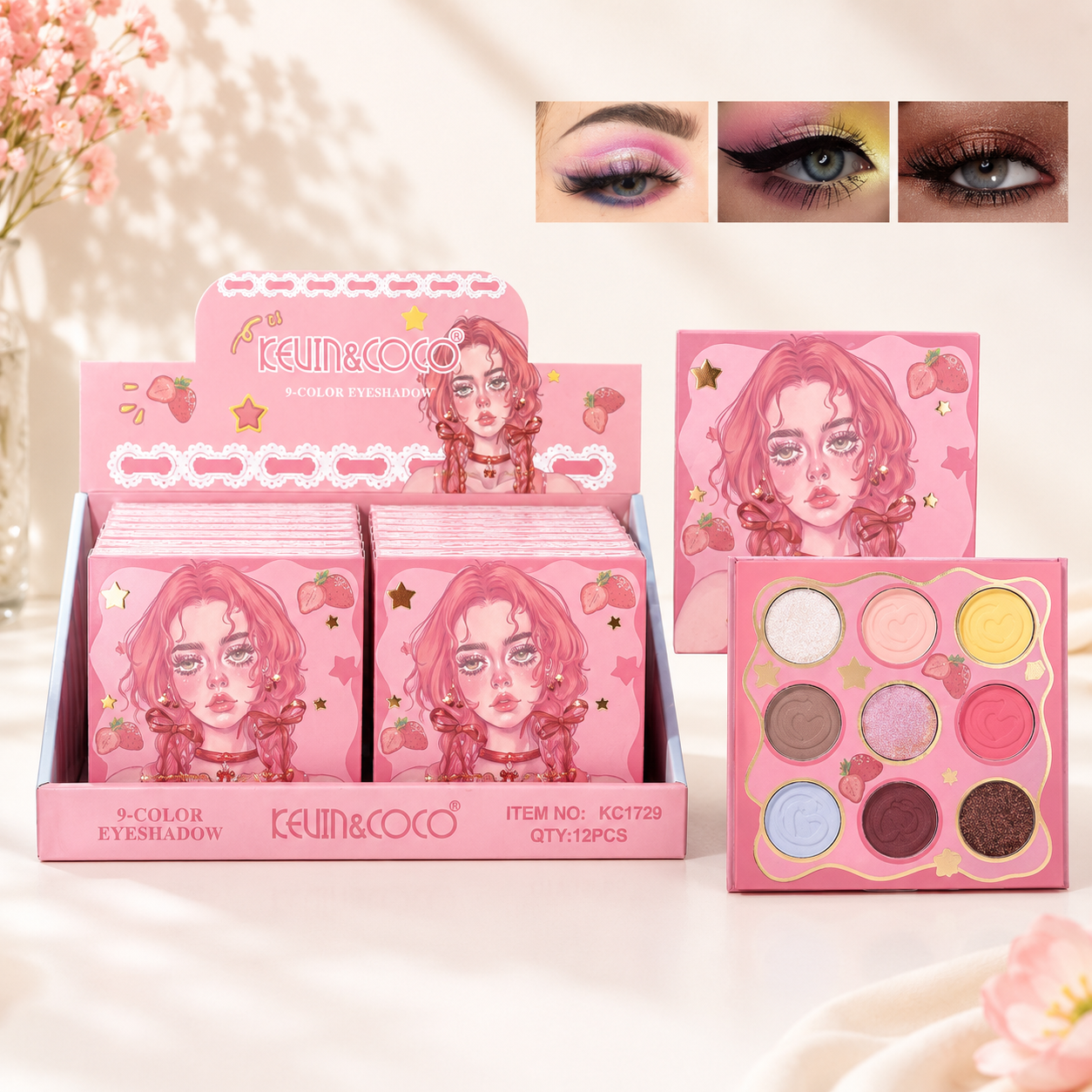 Kevin&Coco- Paleta de sombras 9 colores