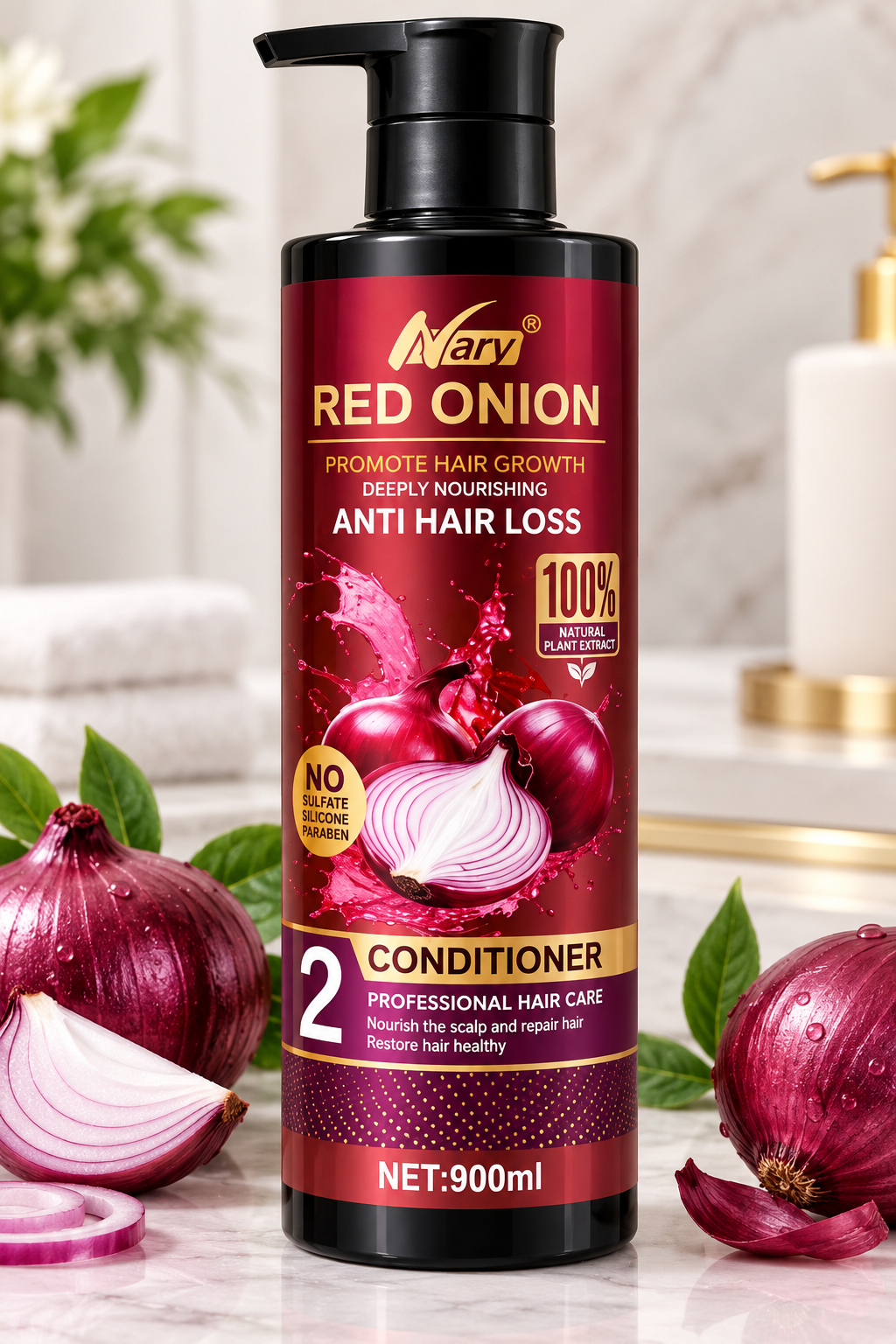 Acondicionador extracto natural de cebolla para el crecimiento 900 ml