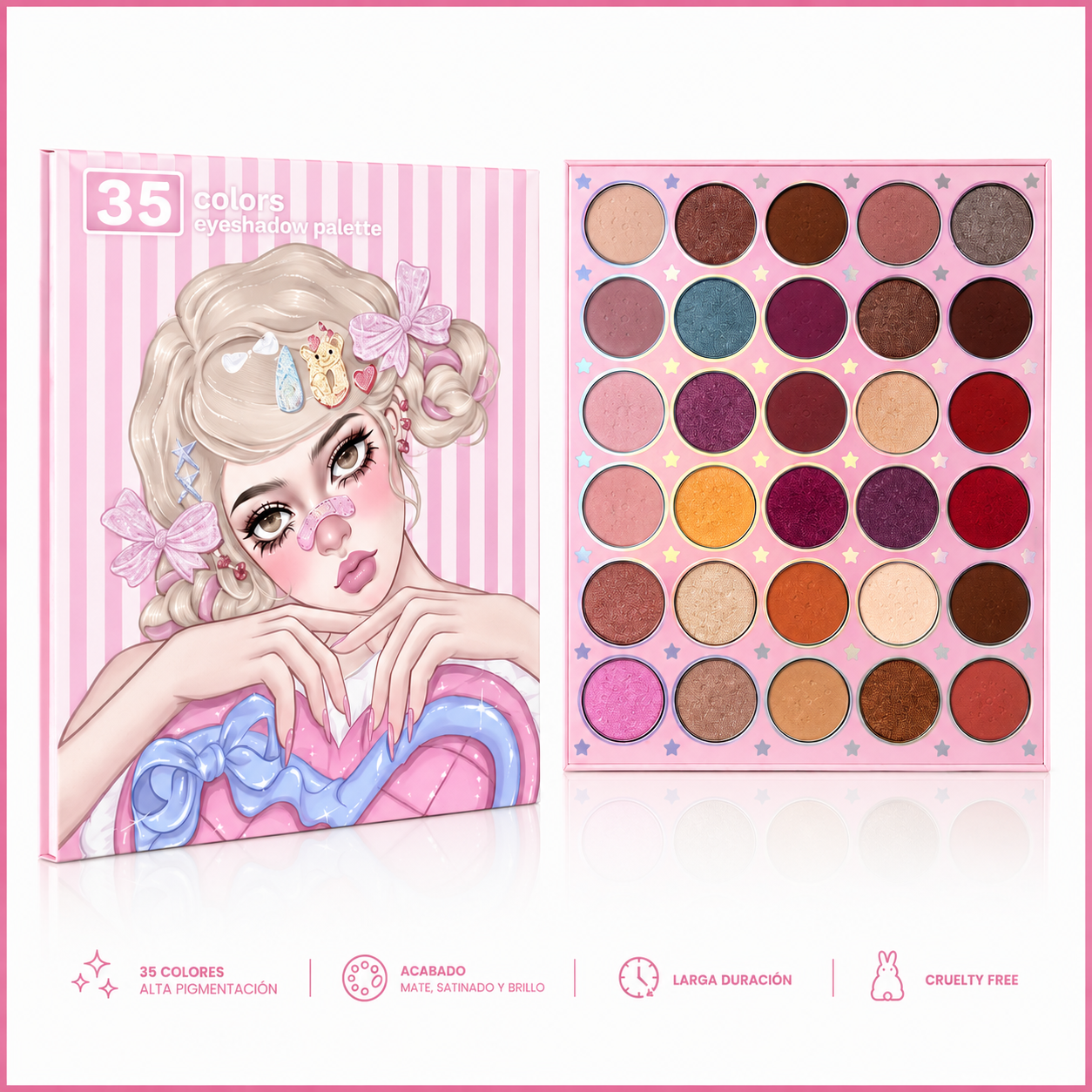 Paleta de sombras 35 colores