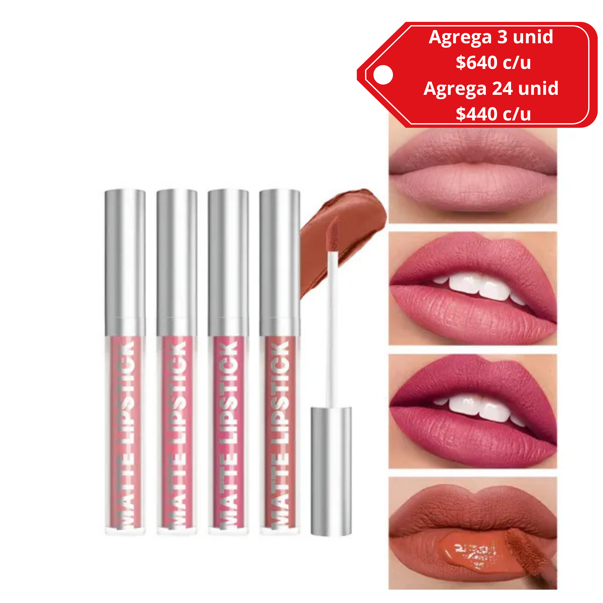 Lipgloss labial líquido mate intransferible