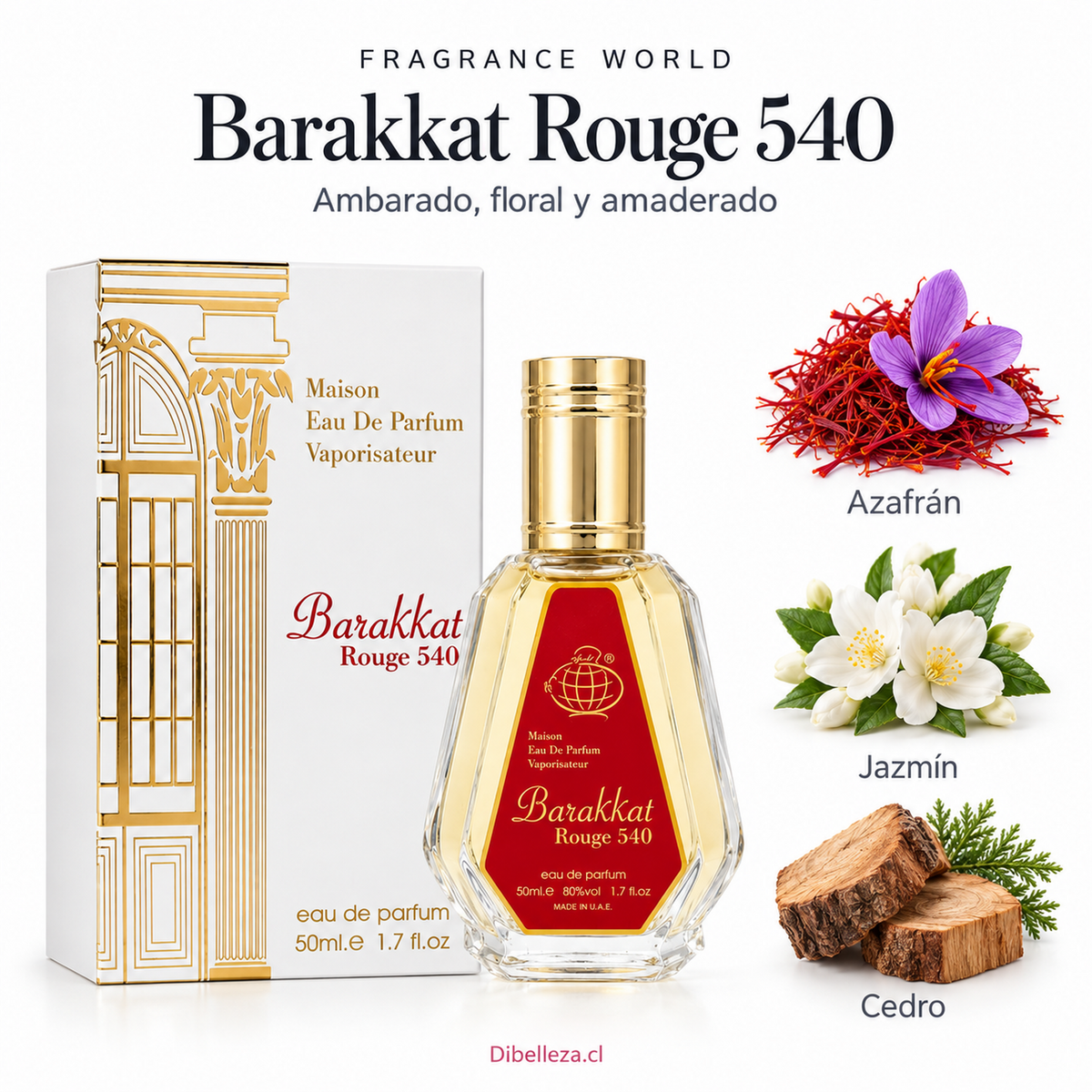 Perfume de Dubai 15- 20% de aceite Fragance World 50 ml