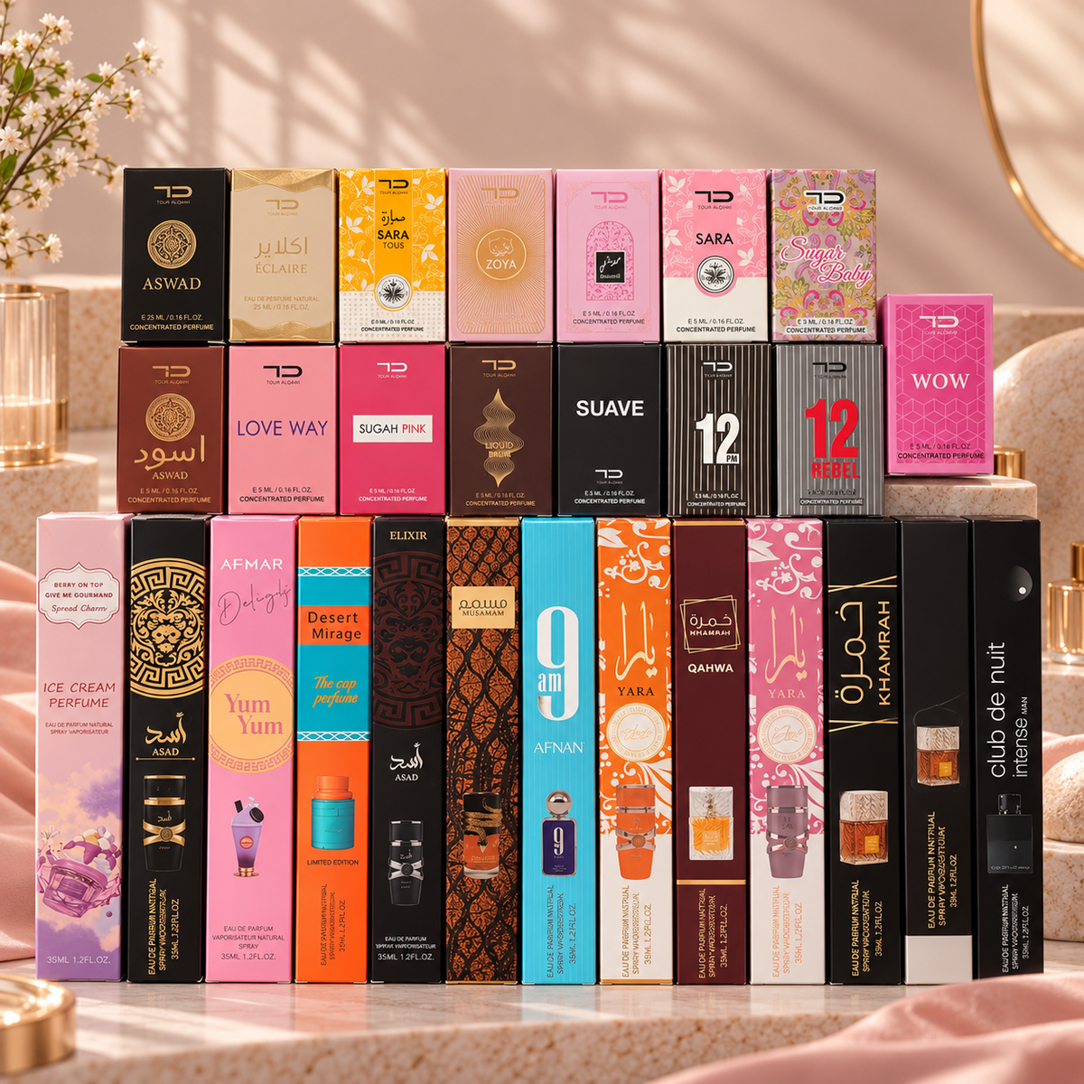 Box 27 perfumes surtidos con aceites
