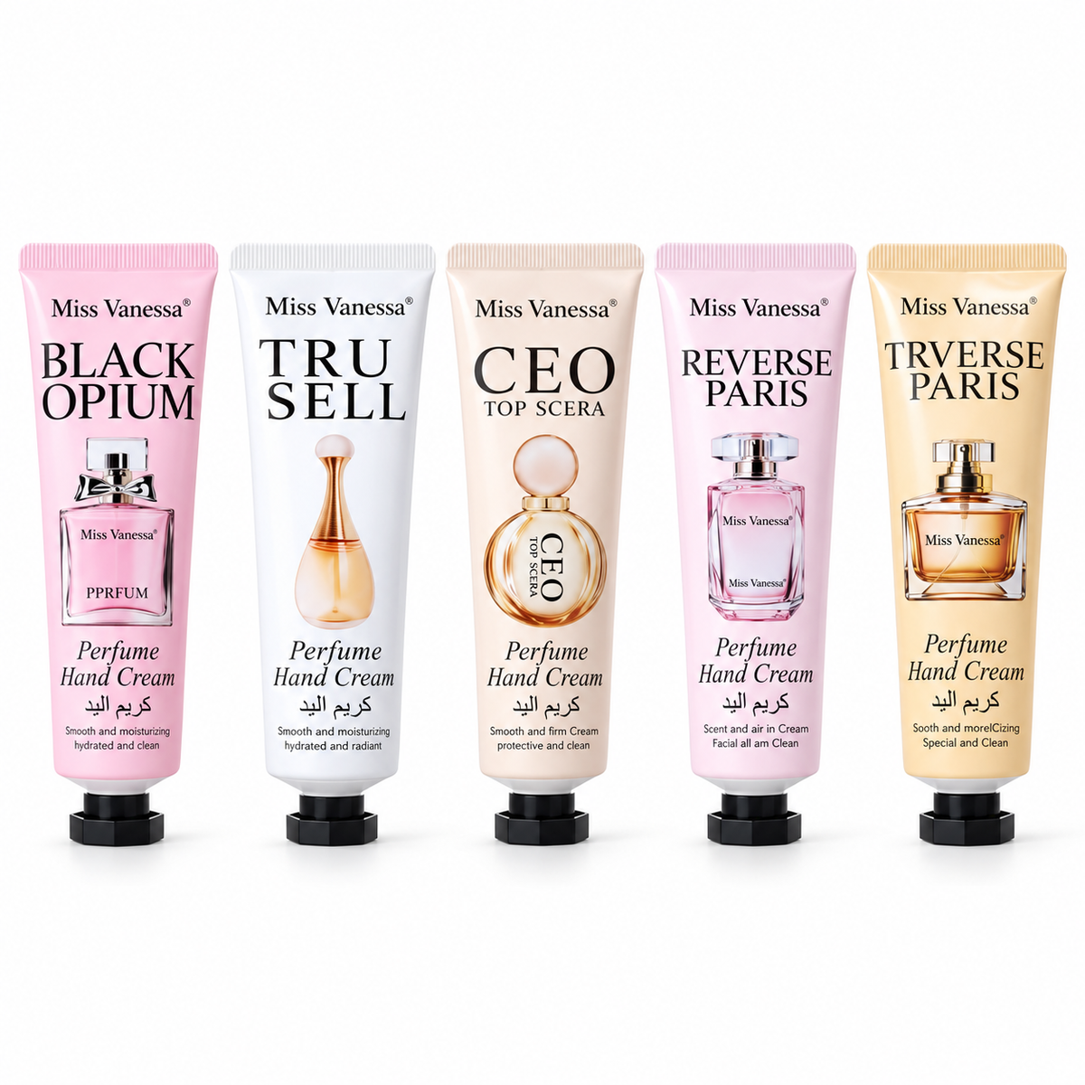 Set de 5 cremas de manos perfumadas