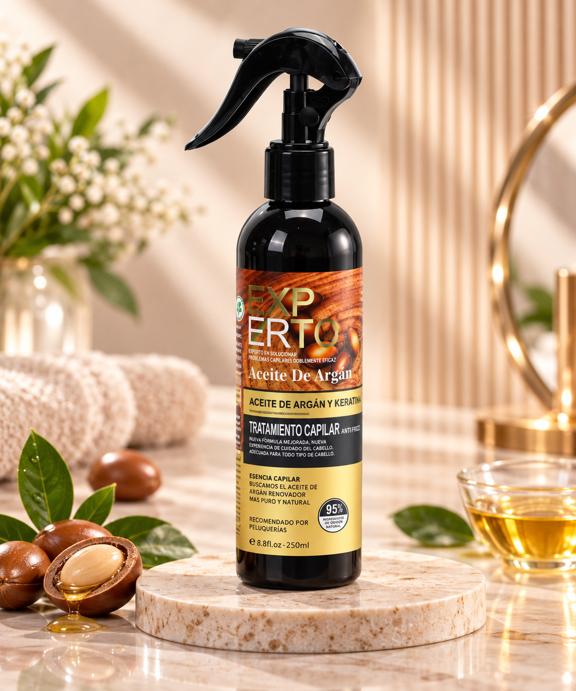 Esencia capilar Argan + Keratina 250 ml