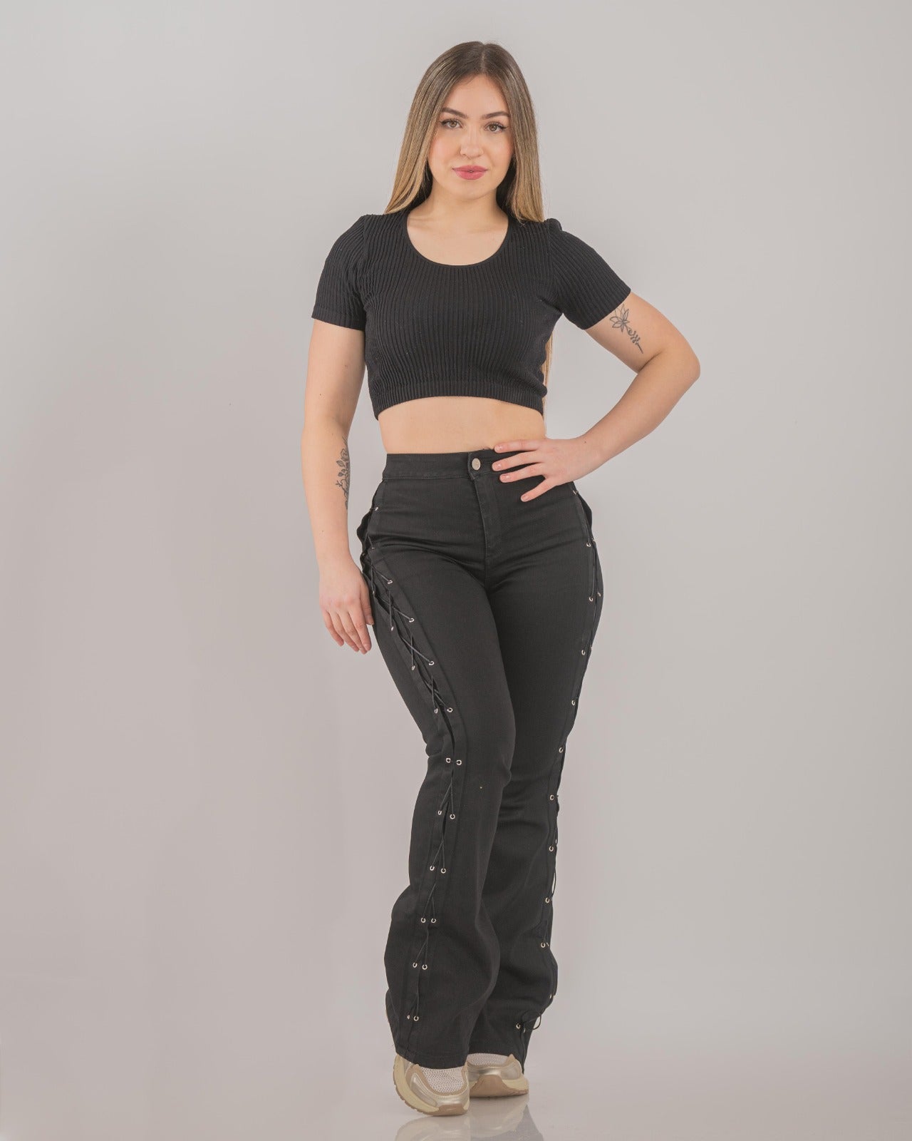 Jeans negro flare Paradise