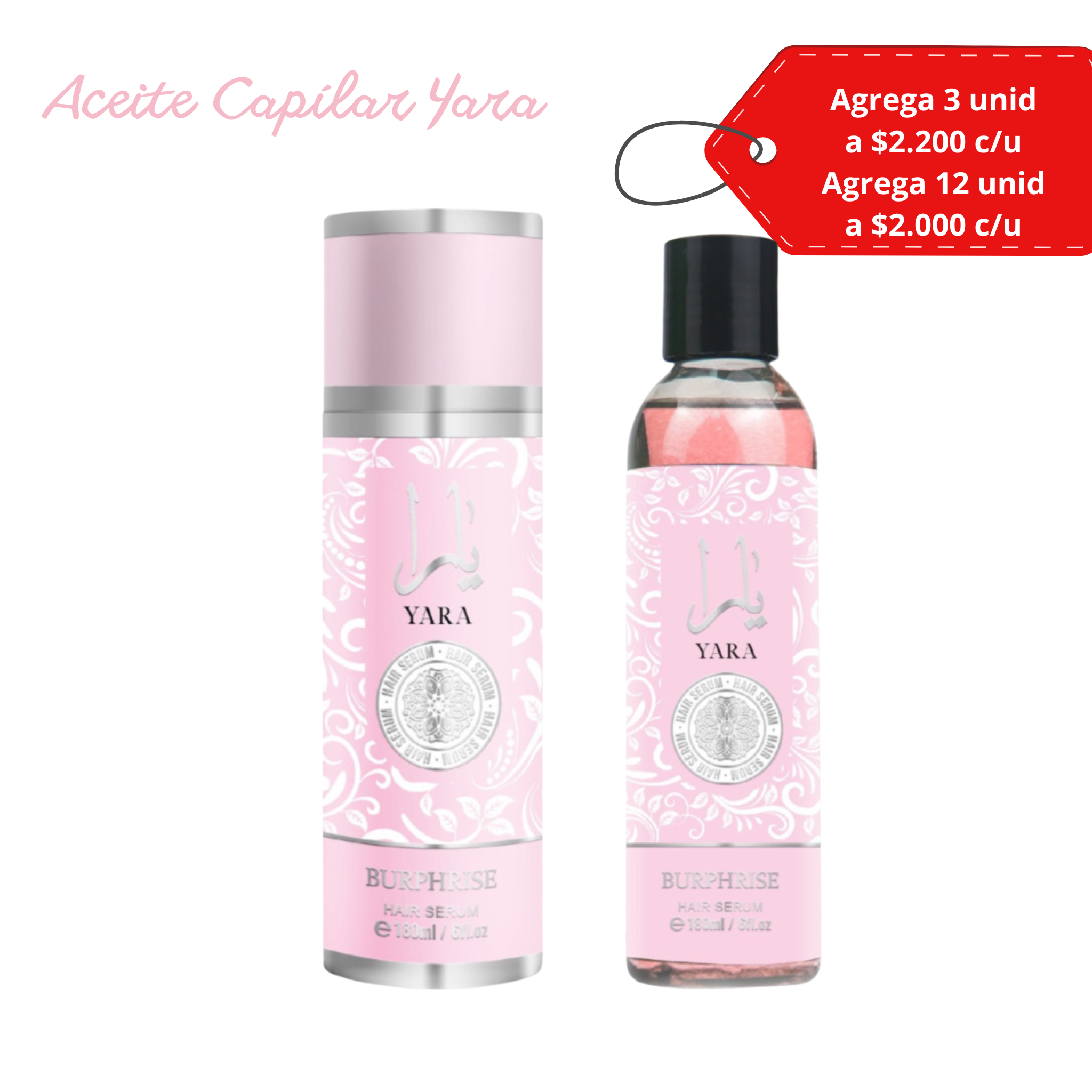 Aceite capilar Yara dupe Lattafa 180 ml