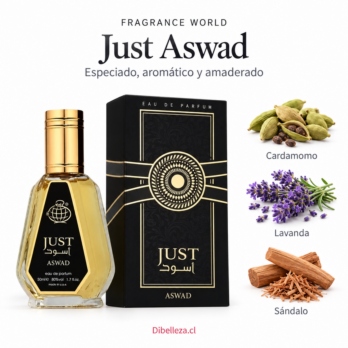 Perfume inspirado en Asad de Dubai 15- 20% de aceite Fragance World 50 ml