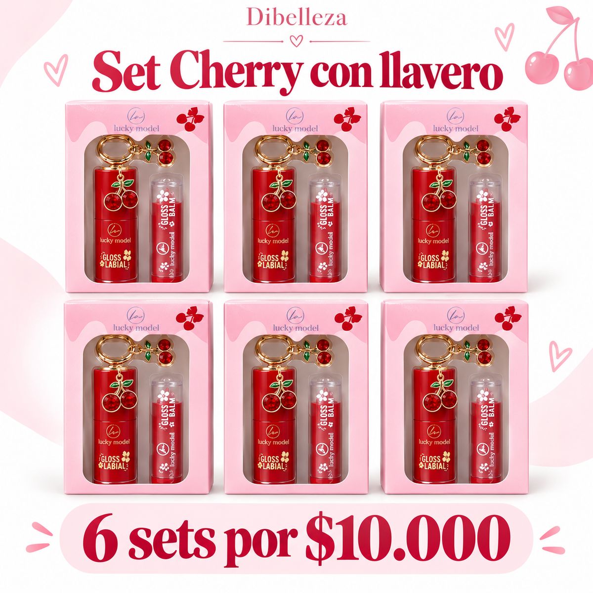 Box 6 set de labiales Cherry