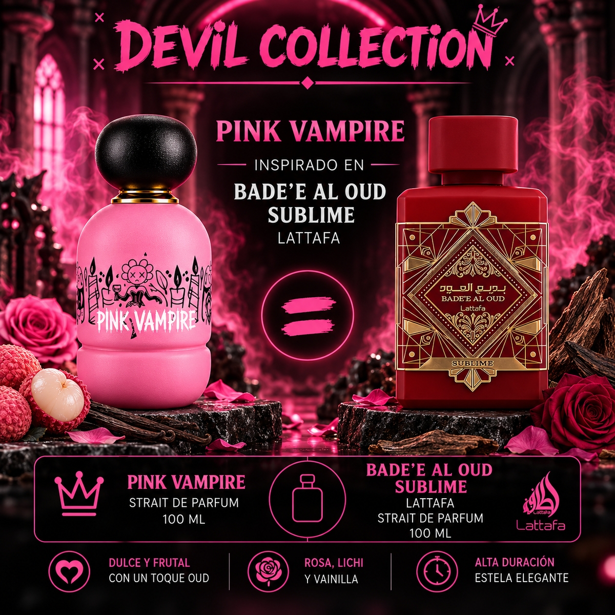 Franck Emiliano Pink Vampire Mujer Extrait de Parfum 100 ml