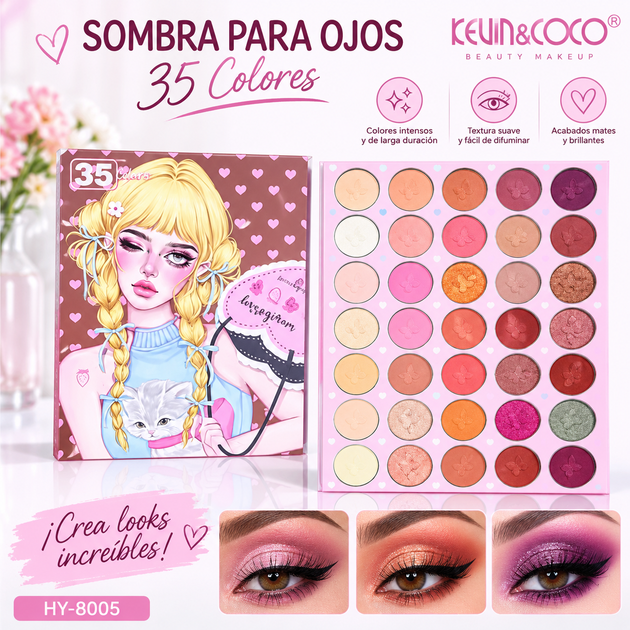 Paleta de sombras 35 colores