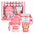Set perfume Ice Cream Strawberry + crema de manos llavero