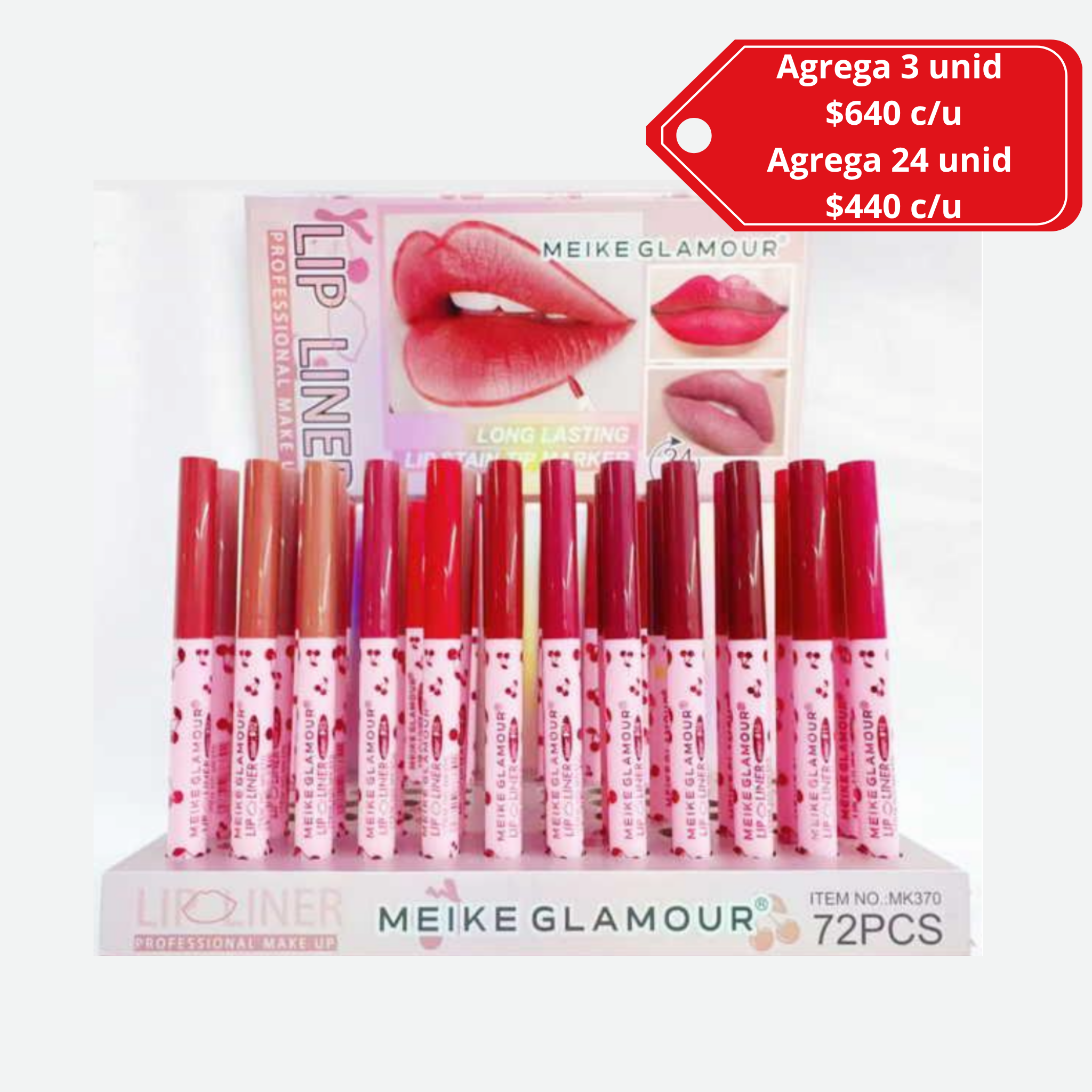 Delineador labial retráctil mate