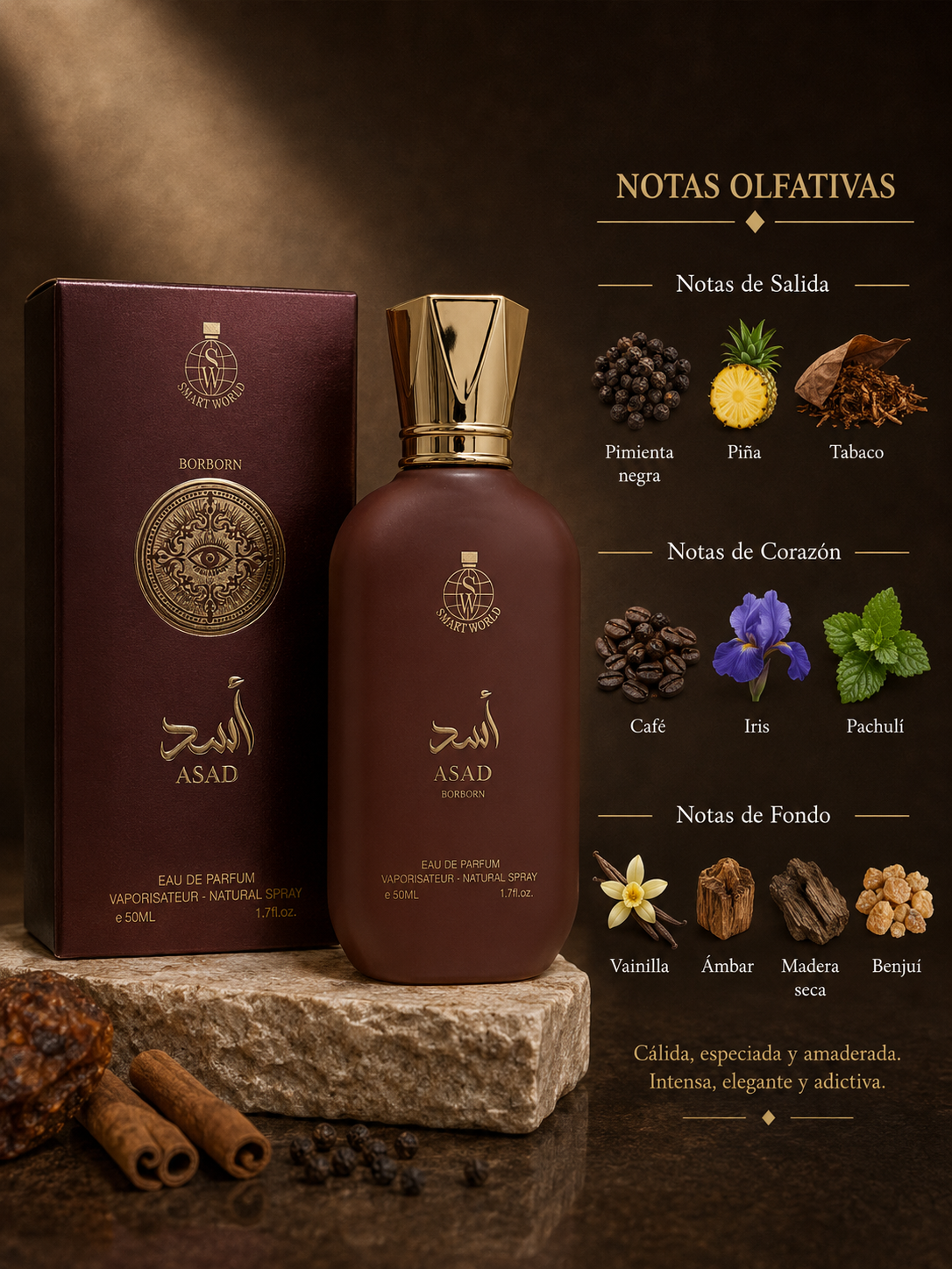 Asad Bourbon 50 ml de Smart World