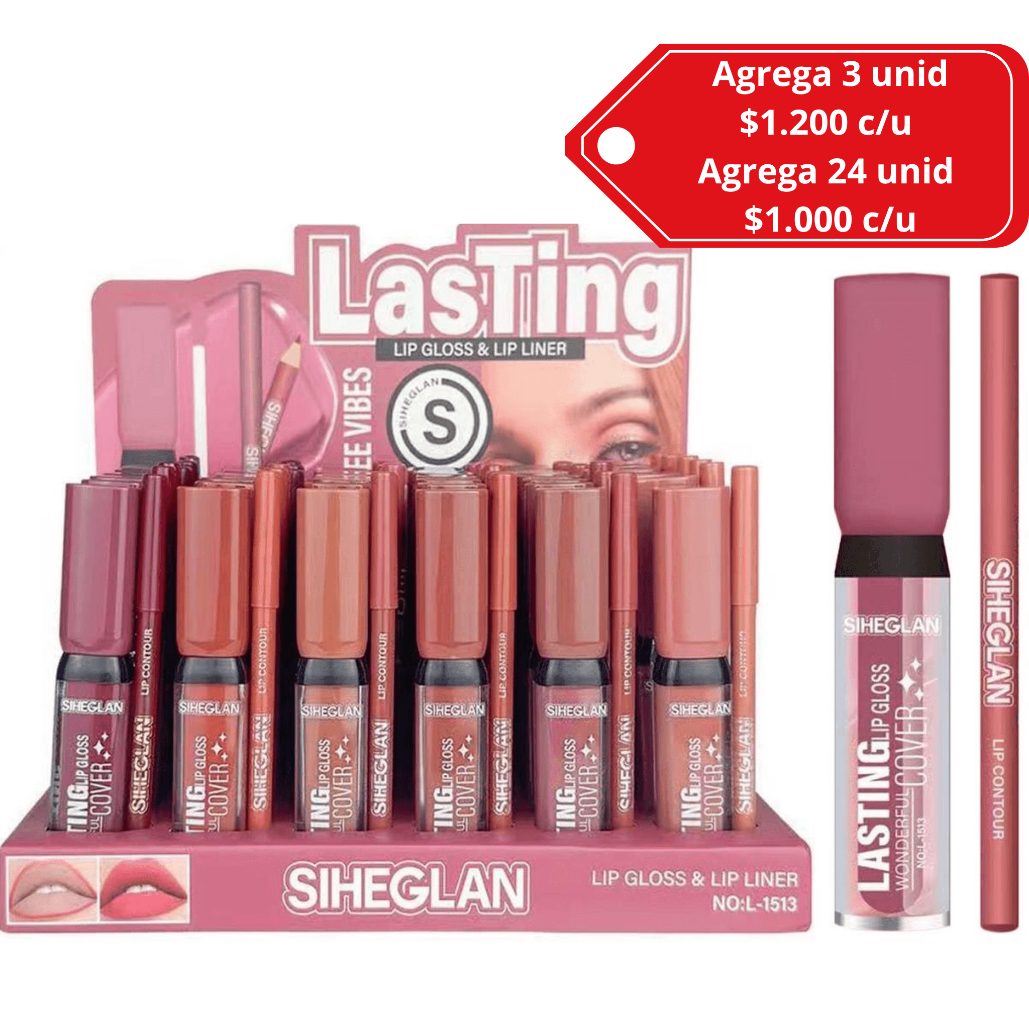 Lipcombo nude delineador + Lipgloss