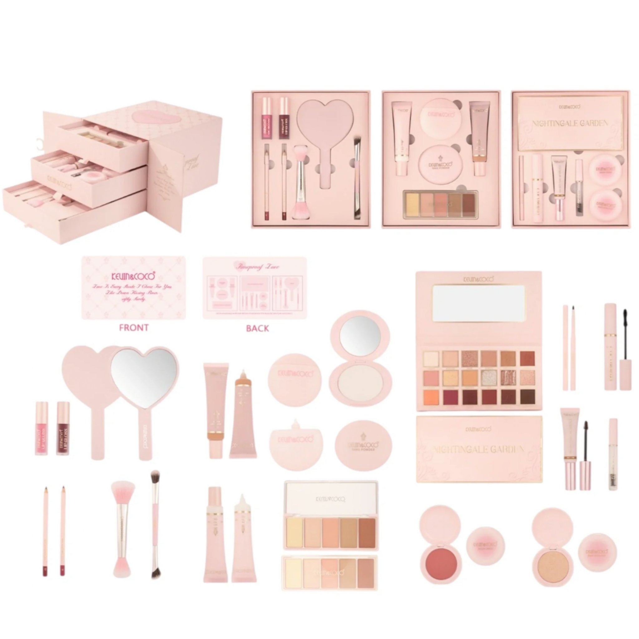 Kit de maquillaje 3 pisos de Kevin & Coco