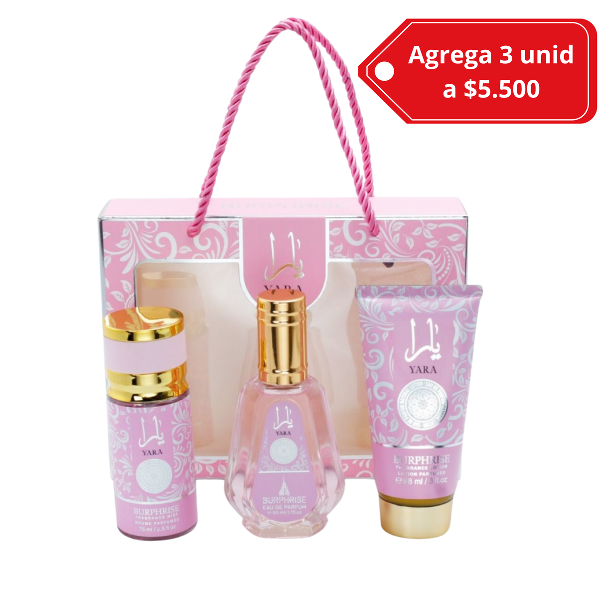 Set de perfume Yara dupe Lattafa