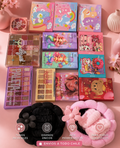 Box 13 paleta de sombras + Regalos (cintillos+ pinches + muñequeras)