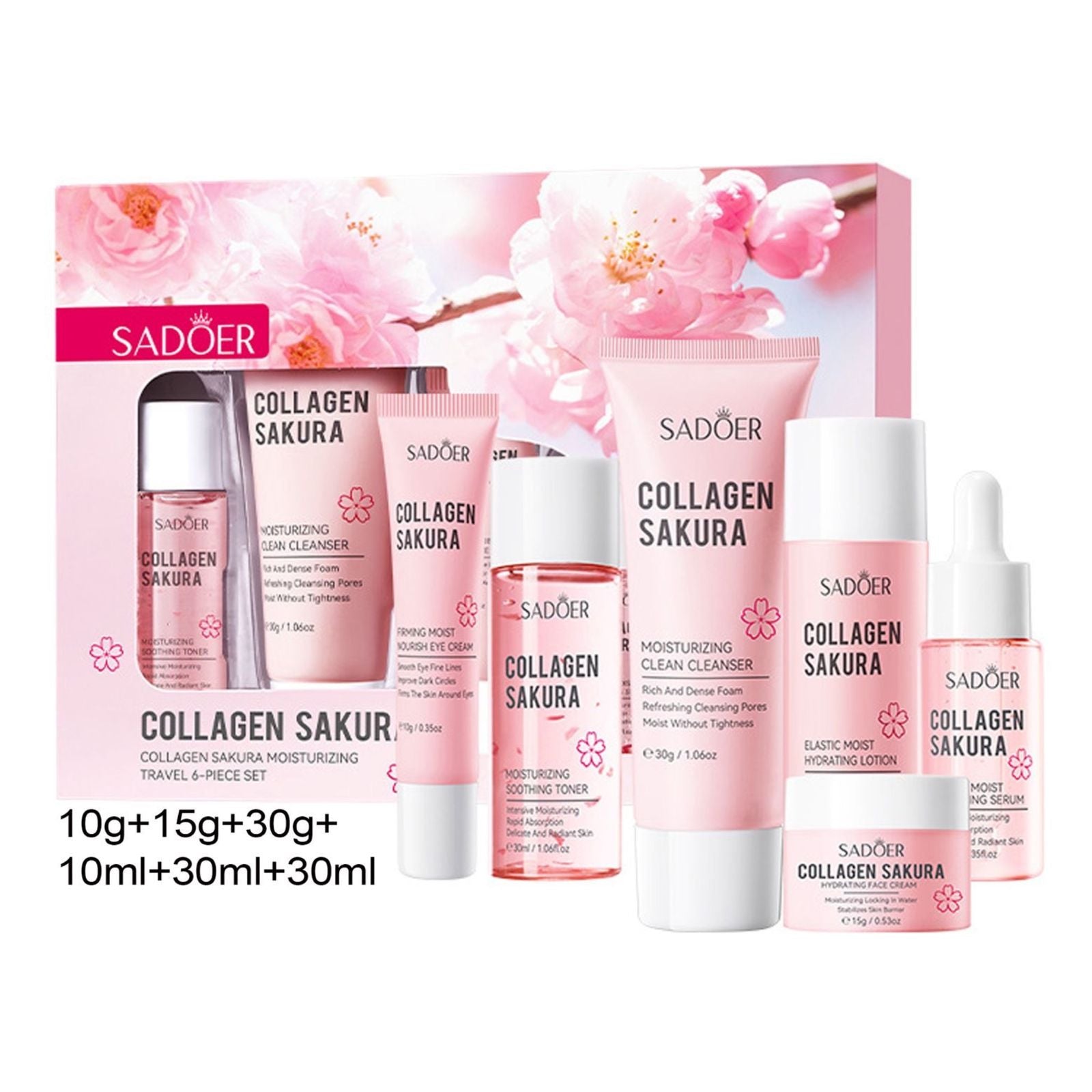Set de Skincare 6 pcs Collagen Sakura