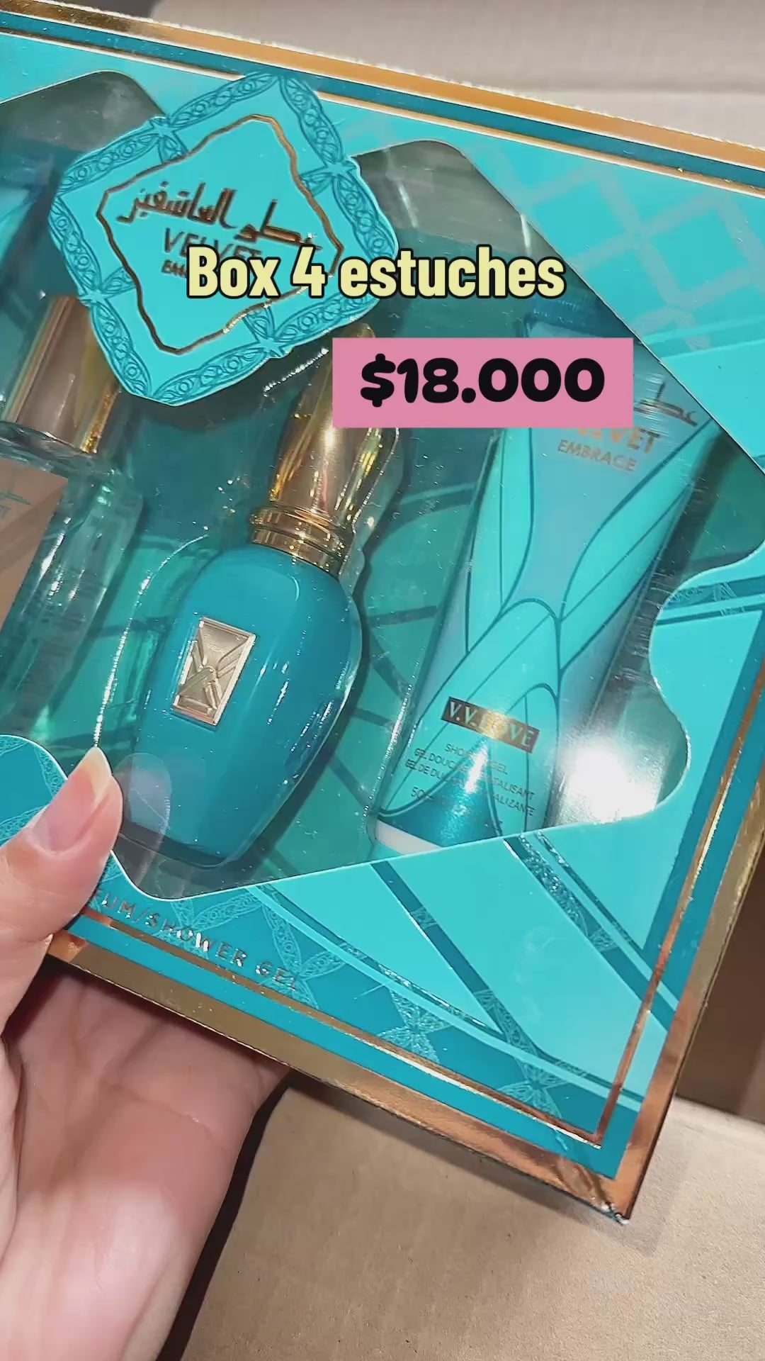 Box 4 estuches de perfumes