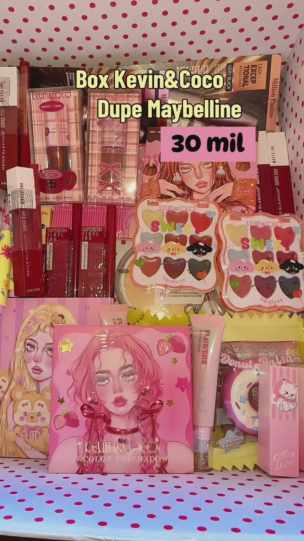 Box Kevin &coco y dupe maybelline